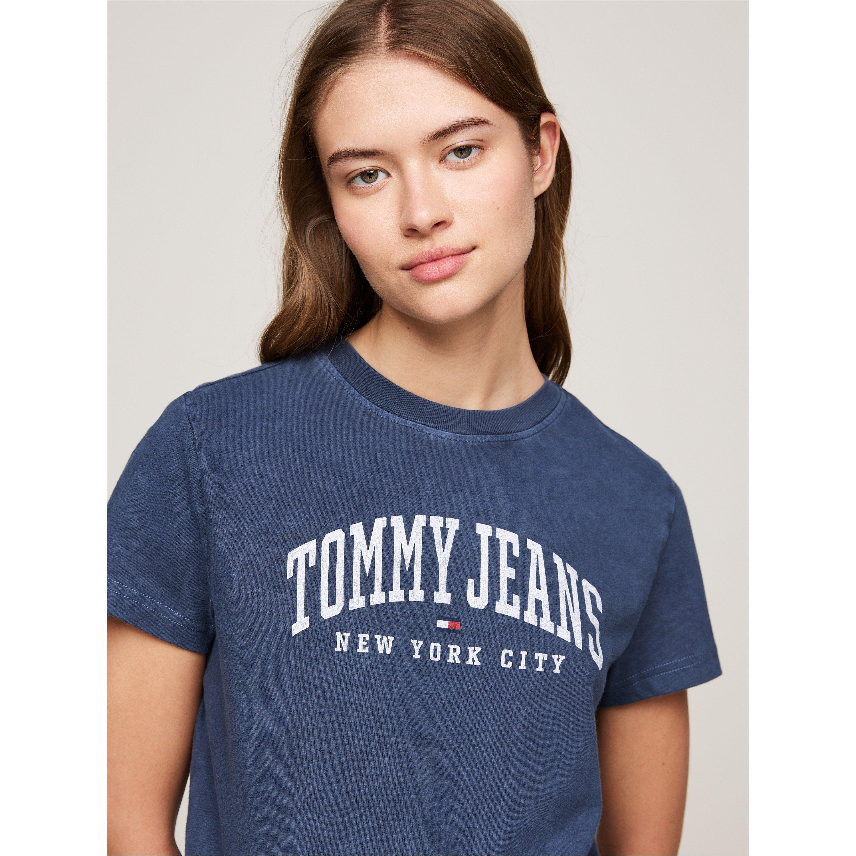 Donkerblauw - Tommy Jeans - Varsity Logo Crew Neck T-Shirt - 2