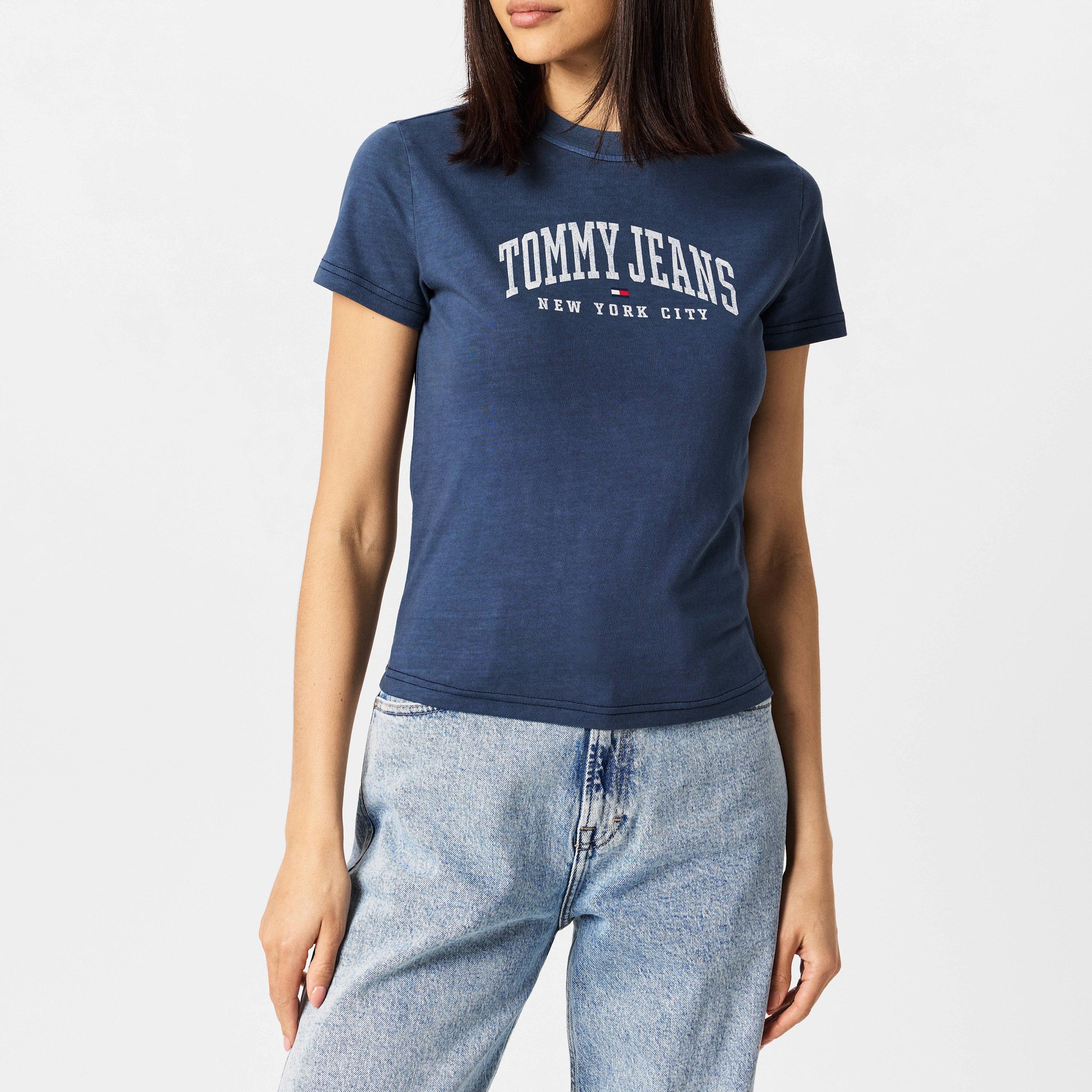 Donkerblauw - Tommy Jeans - Varsity Logo Crew Neck T-Shirt - 3