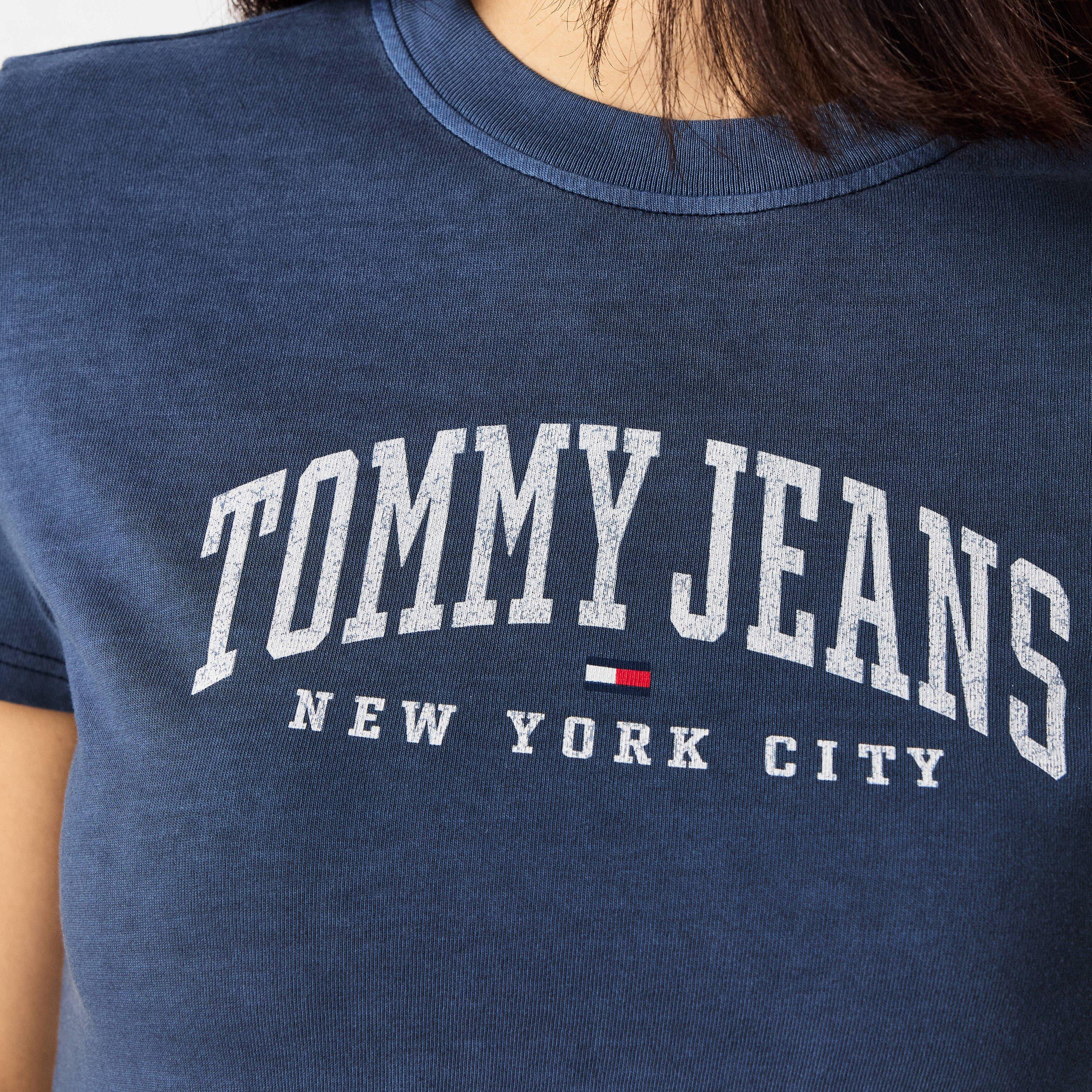 Donkerblauw - Tommy Jeans - Varsity Logo Crew Neck T-Shirt - 5