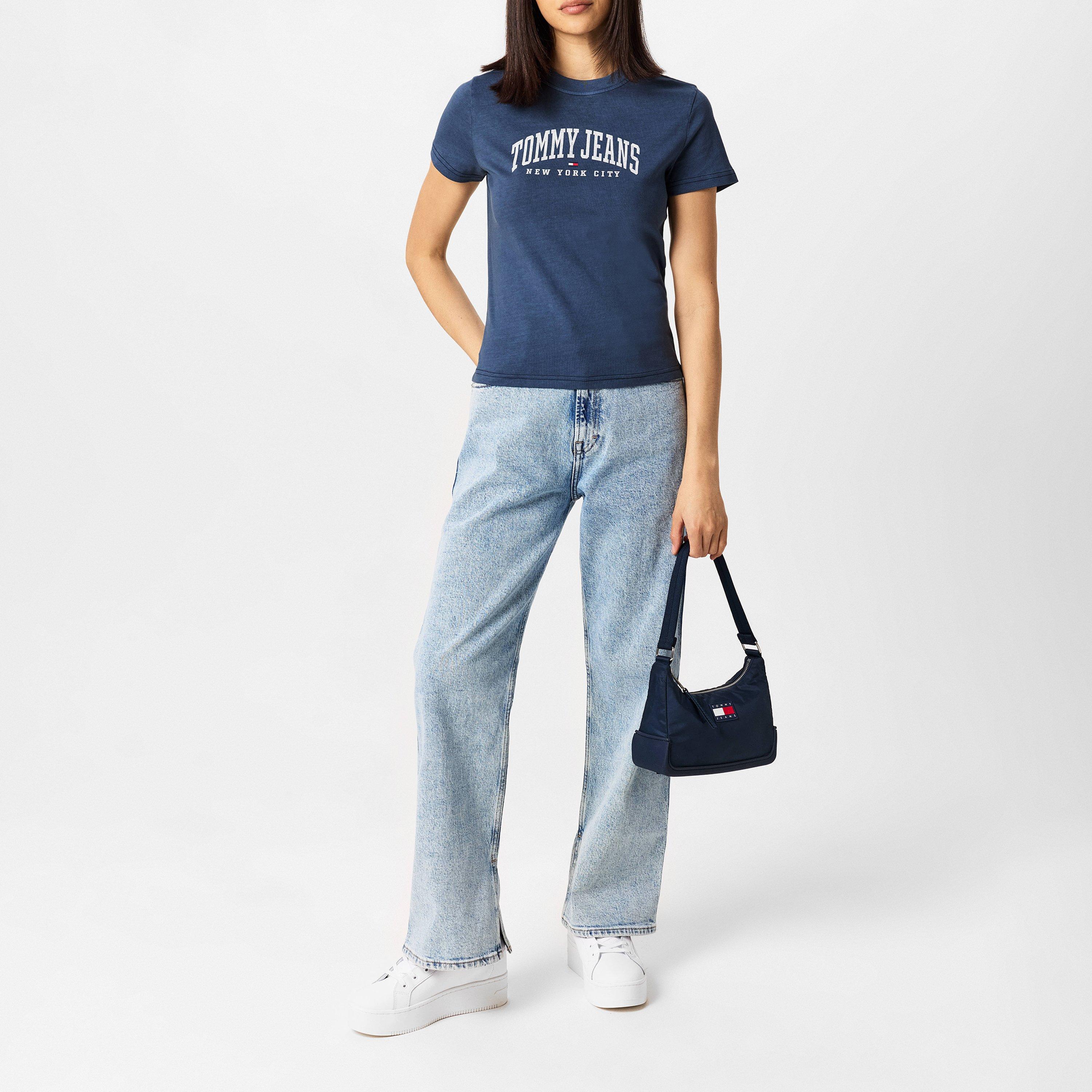 Donkerblauw - Tommy Jeans - Varsity Logo Crew Neck T-Shirt - 6