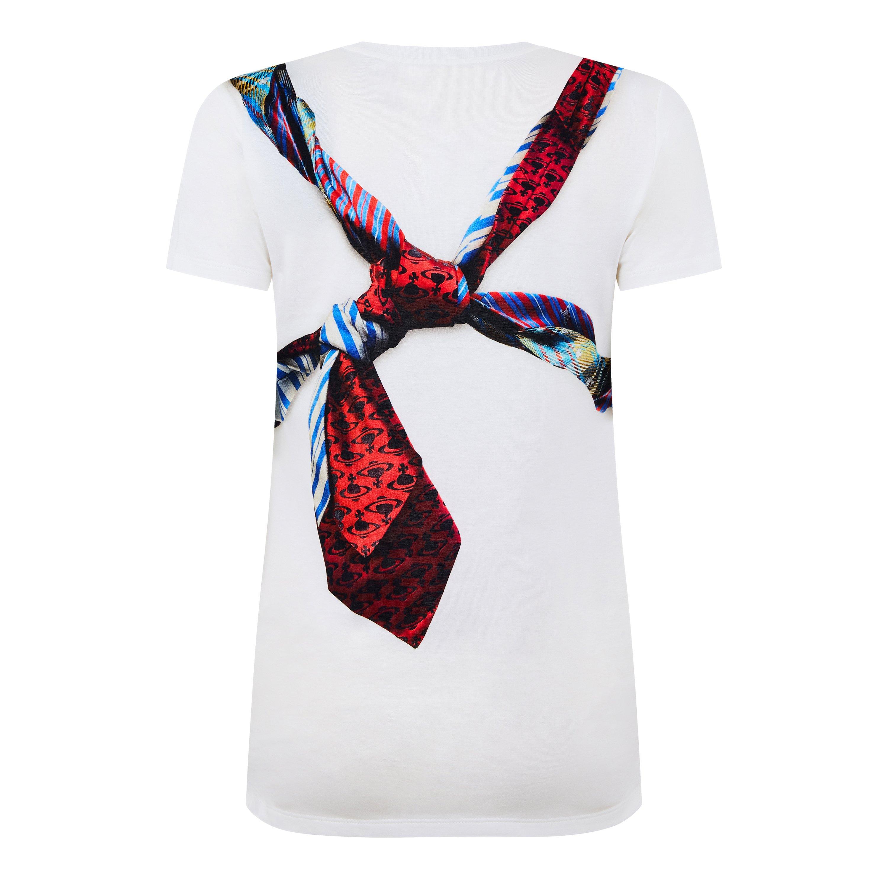 White - Vivienne Westwood - Tie Print T-Shirt - 6