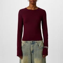 Jaded London Wine Wings Mesh Top