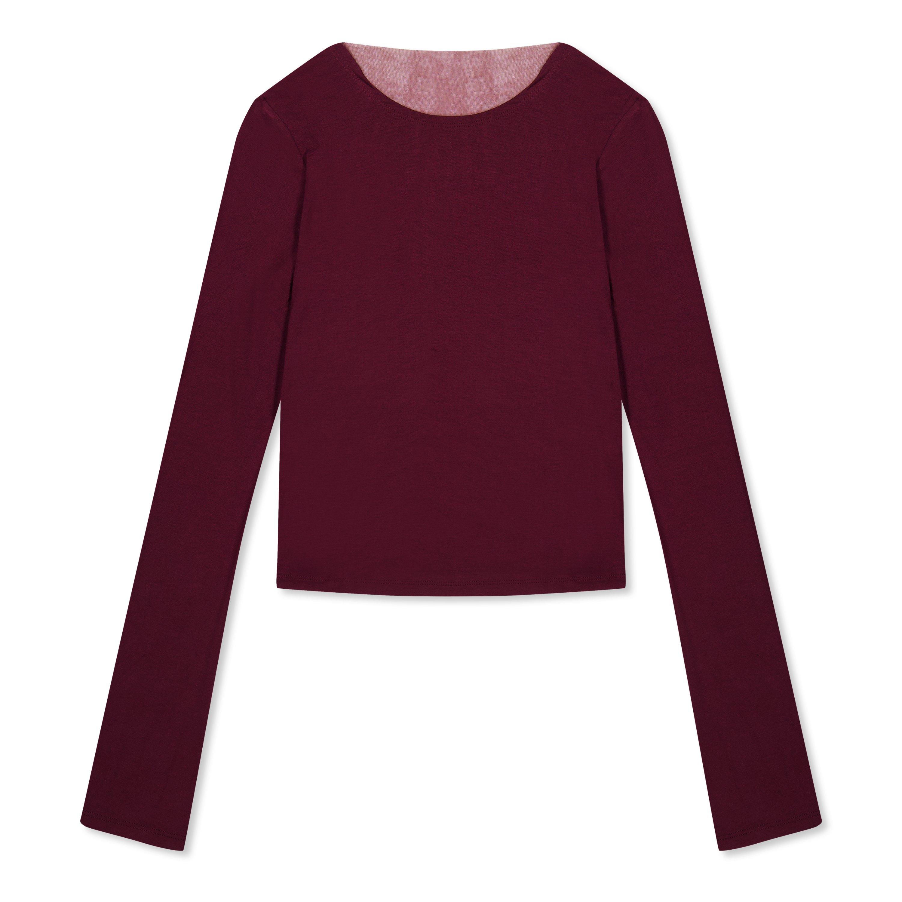 Red - Jaded London - Wine Wings Mesh Top - 5