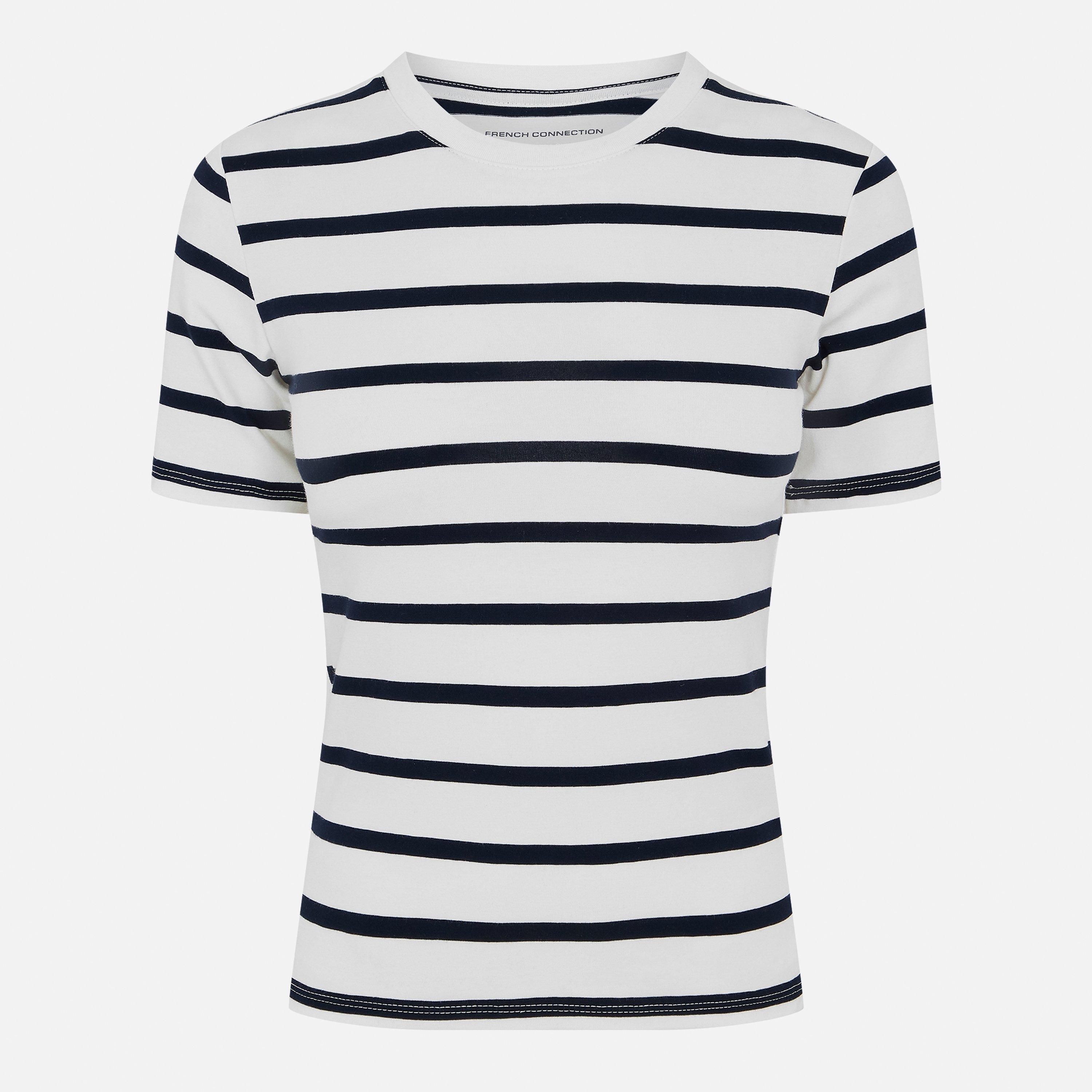 French Connection Women's Rallie T-Shirt - 90-White-Marin - 14 (L)