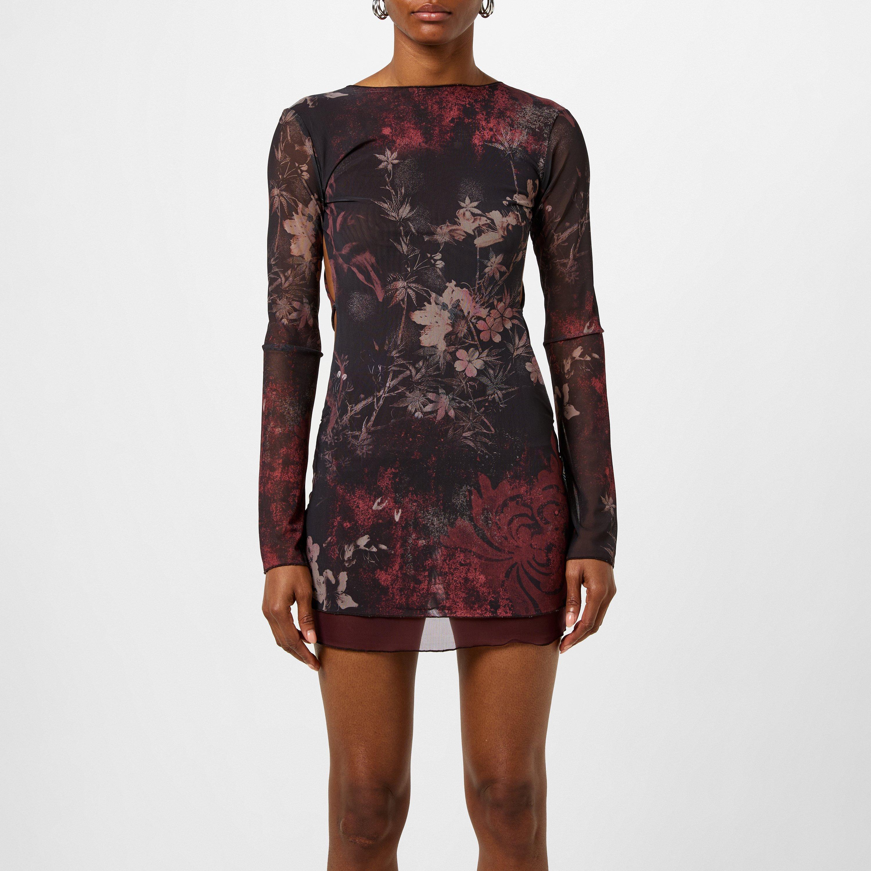 Multi - Jaded London - Maram Mesh Backless Mini Dress - 1