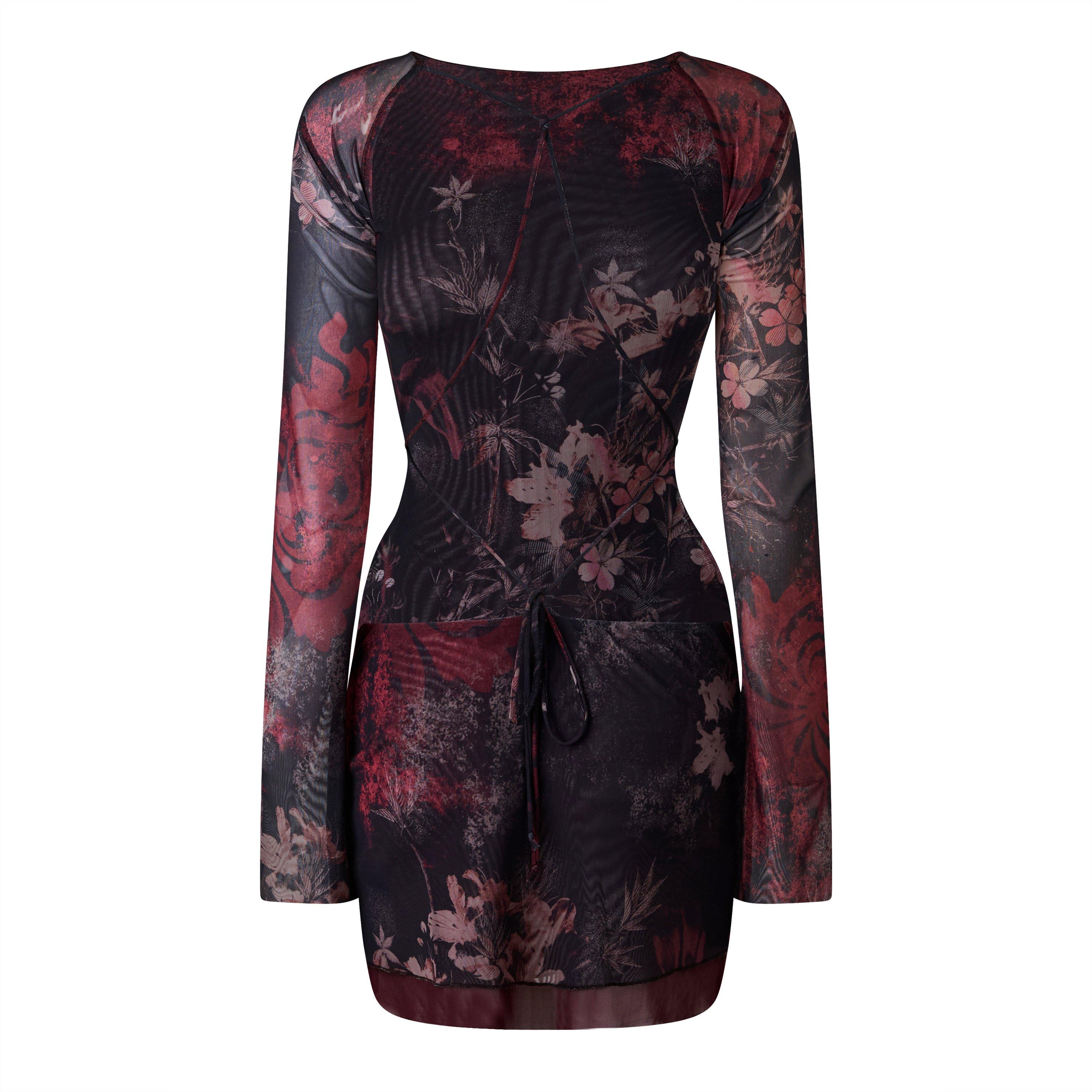 Multi - Jaded London - Maram Mesh Backless Mini Dress - 6