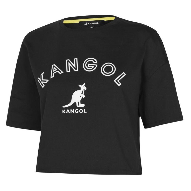 Schwarz - Kangol - Logo Boxy T-Shirt - 8