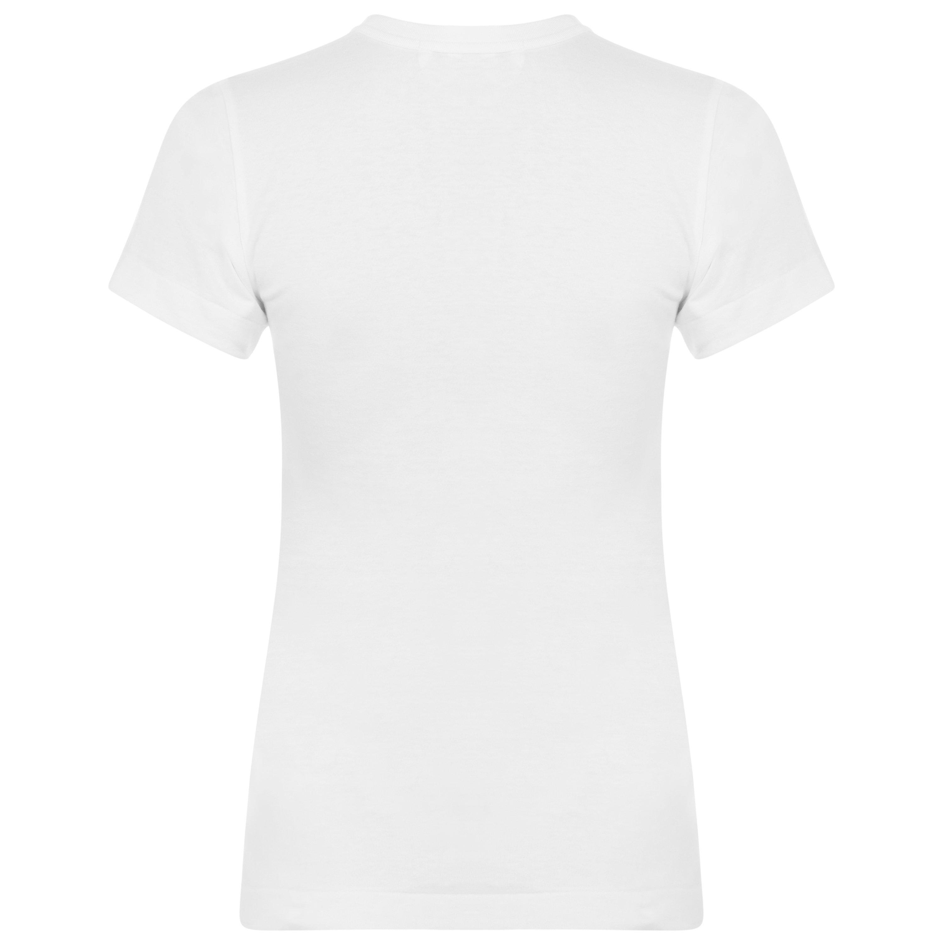 White/Blue - Comme des Garcons PLAY - Big Heart Polka-Dot T-Shirt - 6