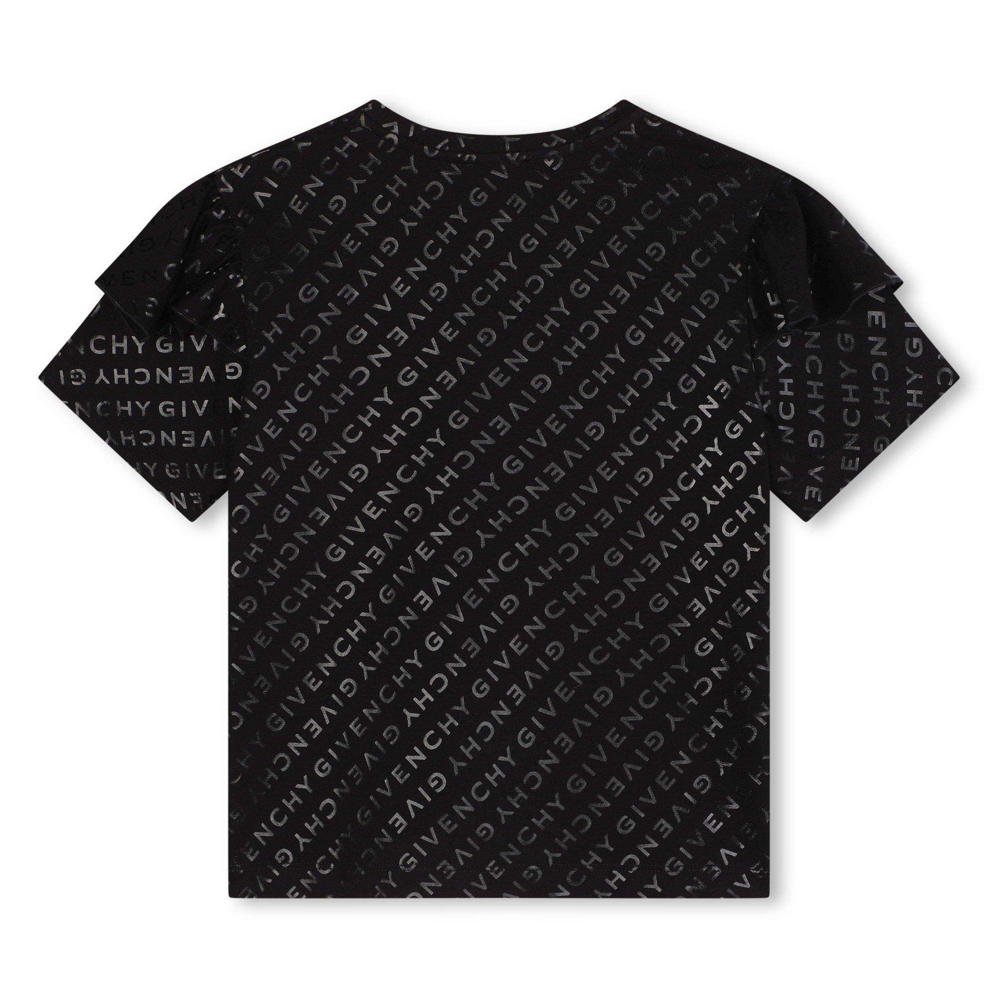 Blk/Metllc 09B - GIVENCHY - Logo Crop Top Juniors - 2
