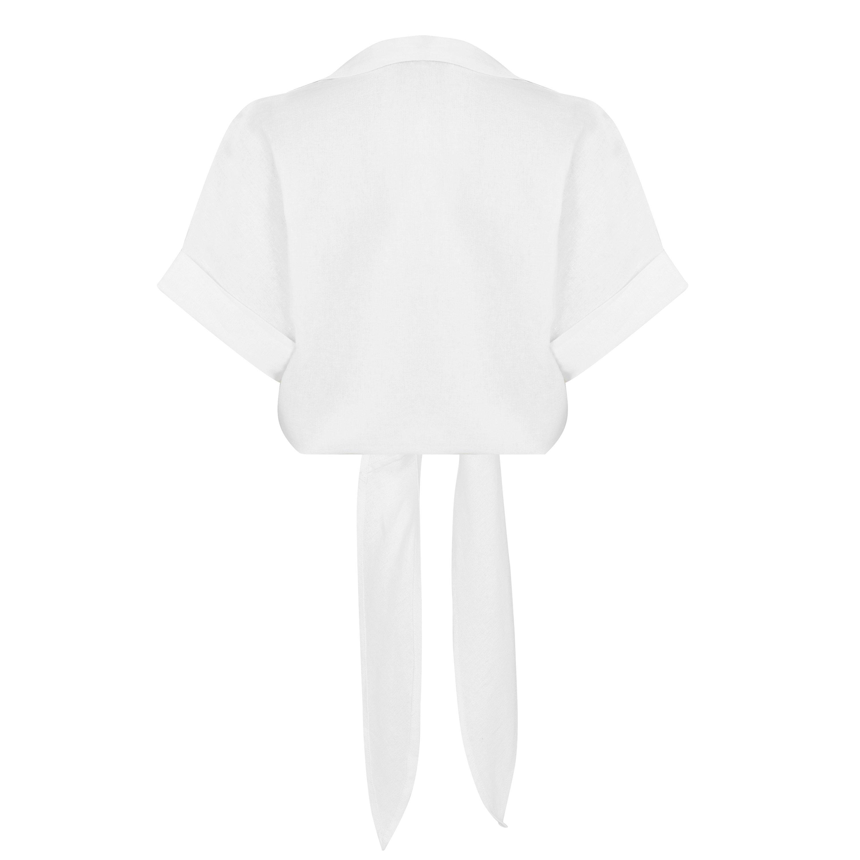 White - JBQ - Chiara Linen Top - 6