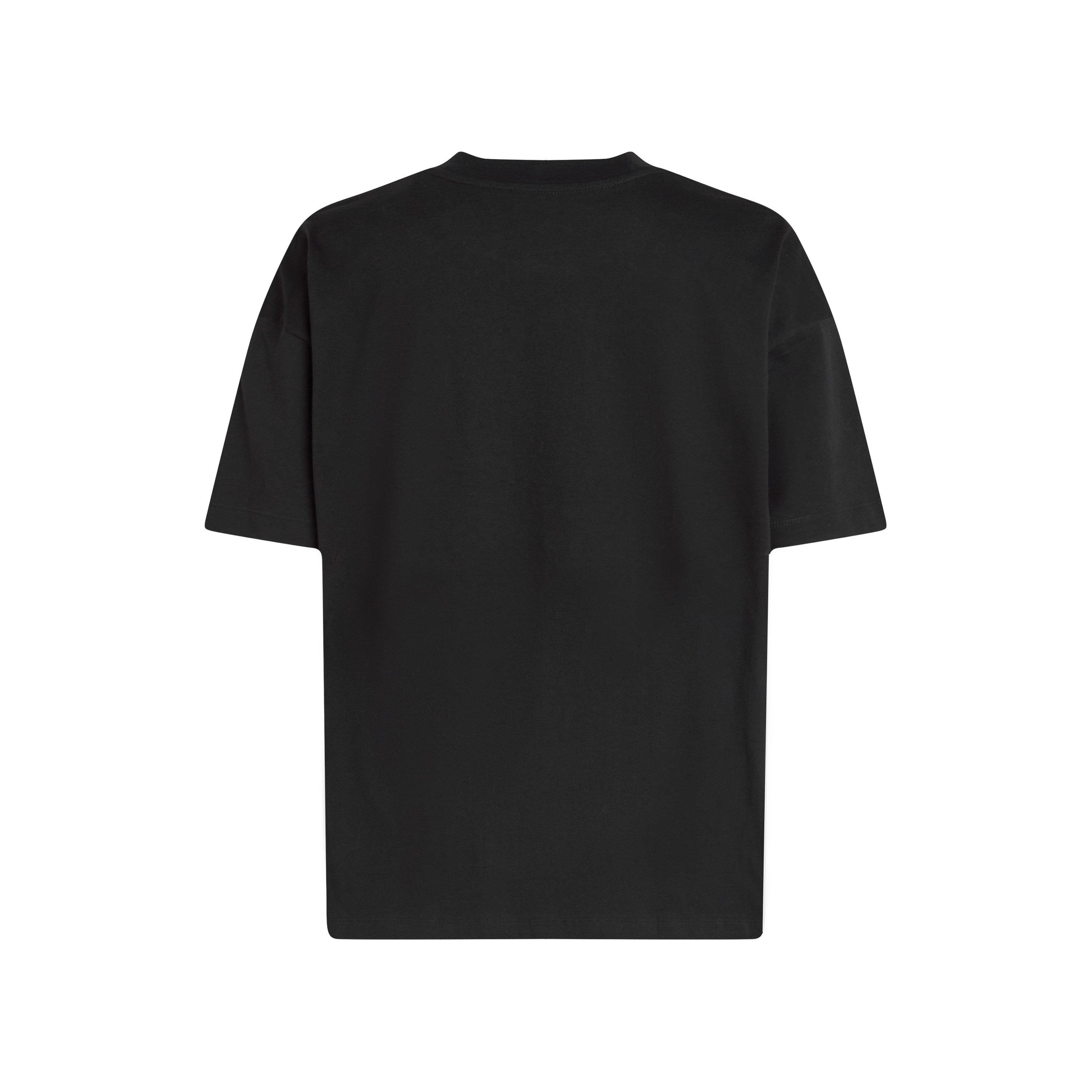 Ck Black - Calvin Klein Jeans - Women's Textured Monologo Boyfriend Oversized T-Shirt - 6