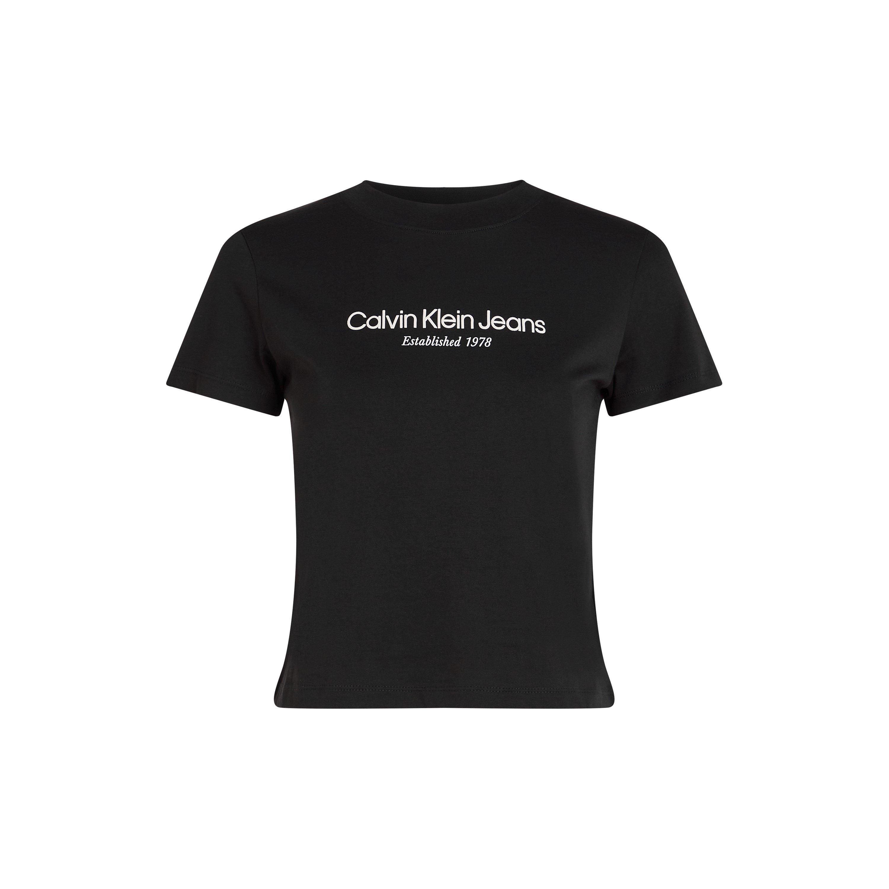 Ck Black - Calvin Klein Jeans - Women's Graphic Baby Regular Fit T-Shirt - 5