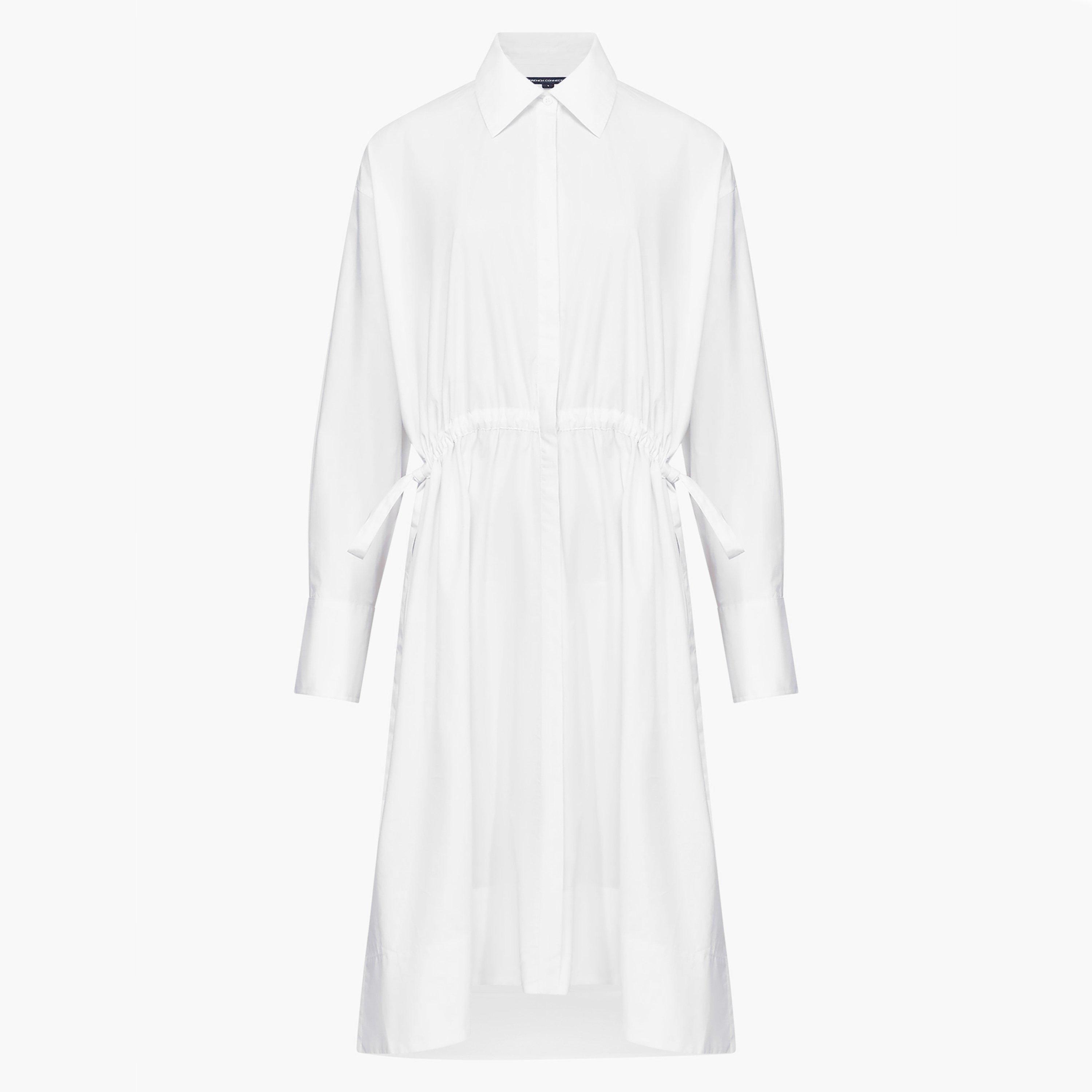 10-Linen White - French Connection - Rhodes Shirt Dress - 1