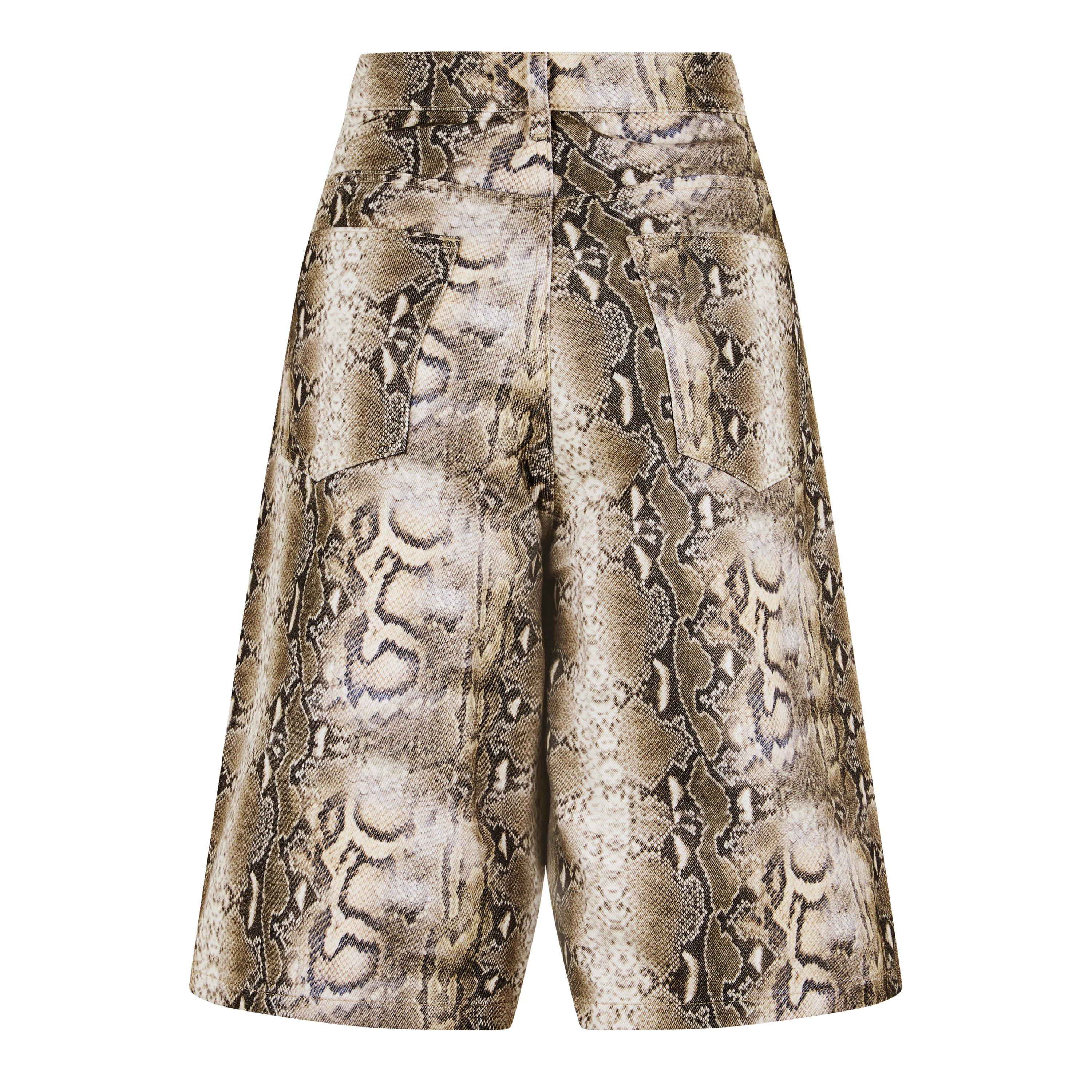Boa Snake - Jaded London - Faded Animal Print Jorts. - 6
