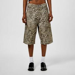 Jaded London Faded Animal Print Jorts.