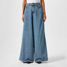 Good American Panelled Wide Leg Jeans