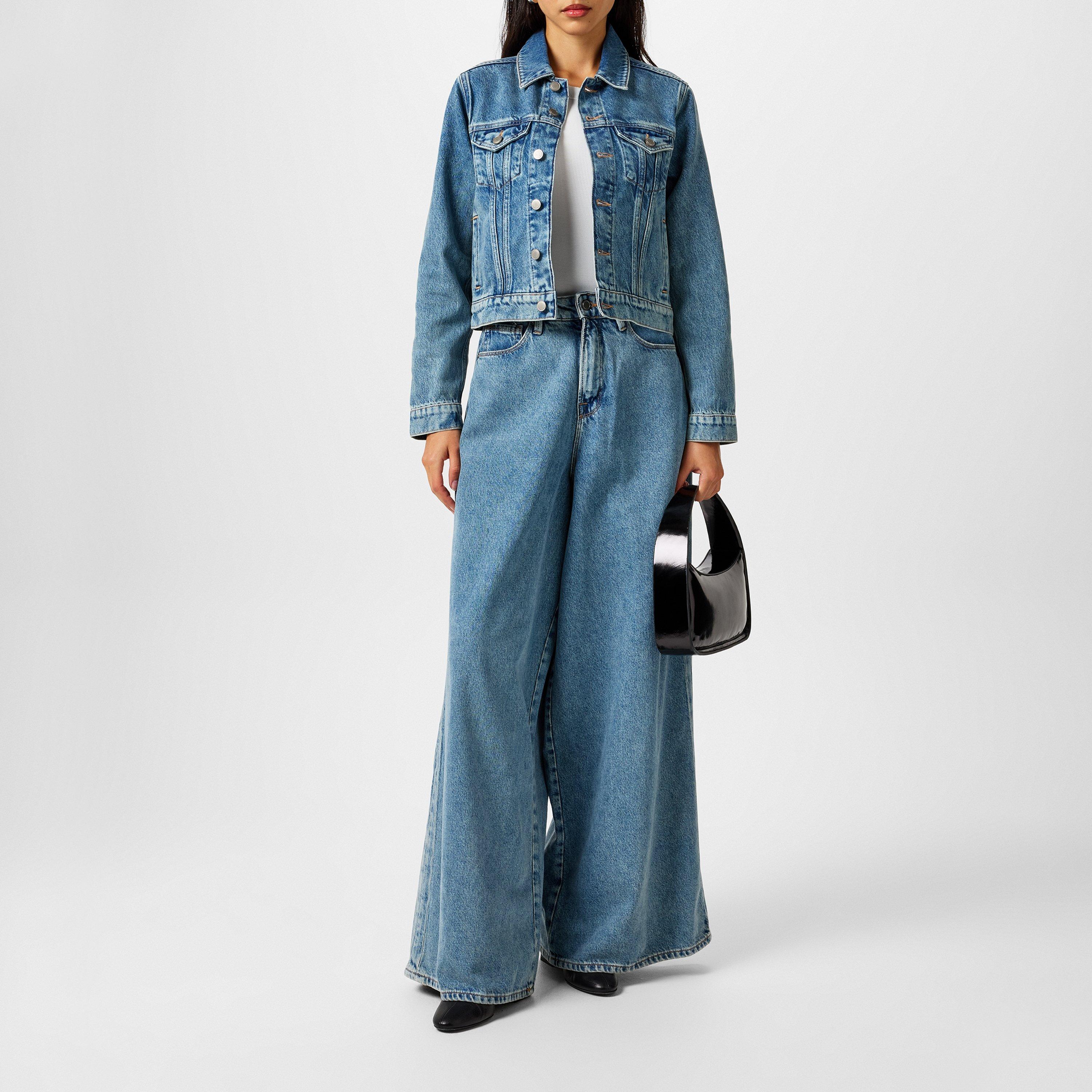 indigo682 - Good American - Panelled Wide Leg Jeans - 4