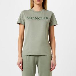 Moncler Logo Embroidered T Shirt