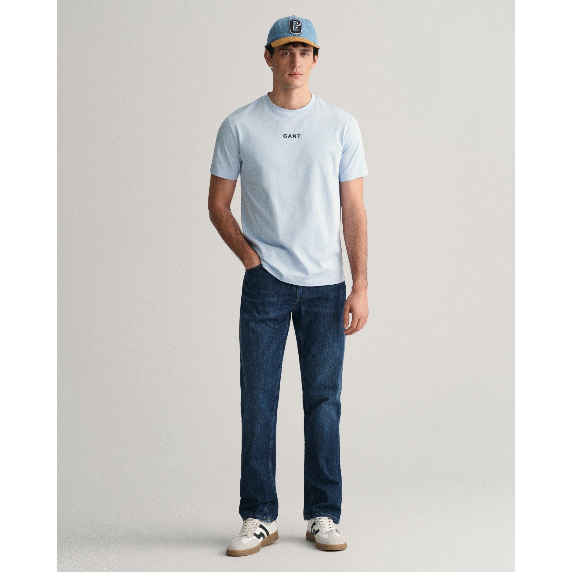 Worn Blue - Gant - Men's Regular Dark Blue Straight Leg Jeans - 1