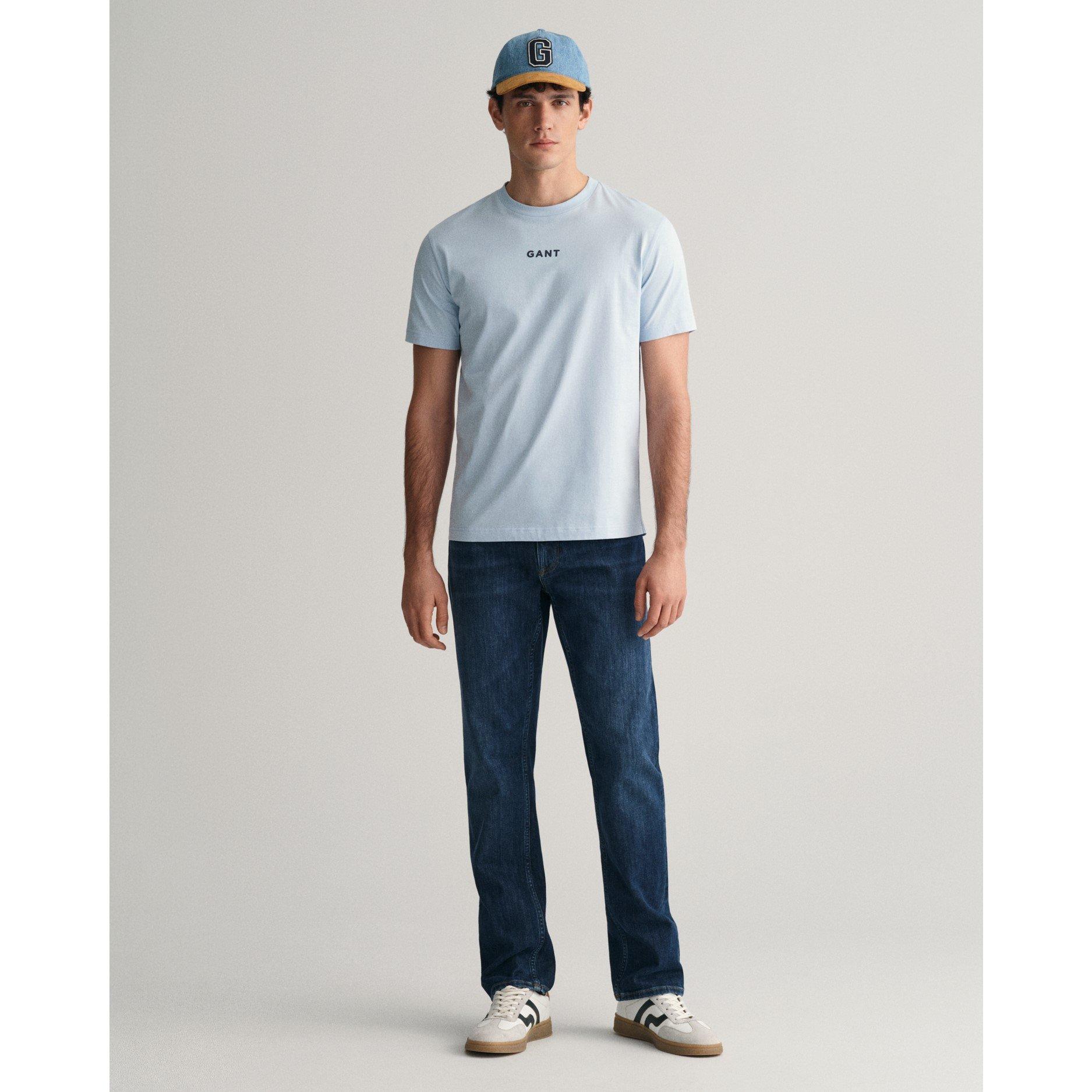 Worn Blue - Gant - Men's Regular Dark Blue Straight Leg Jeans - 5
