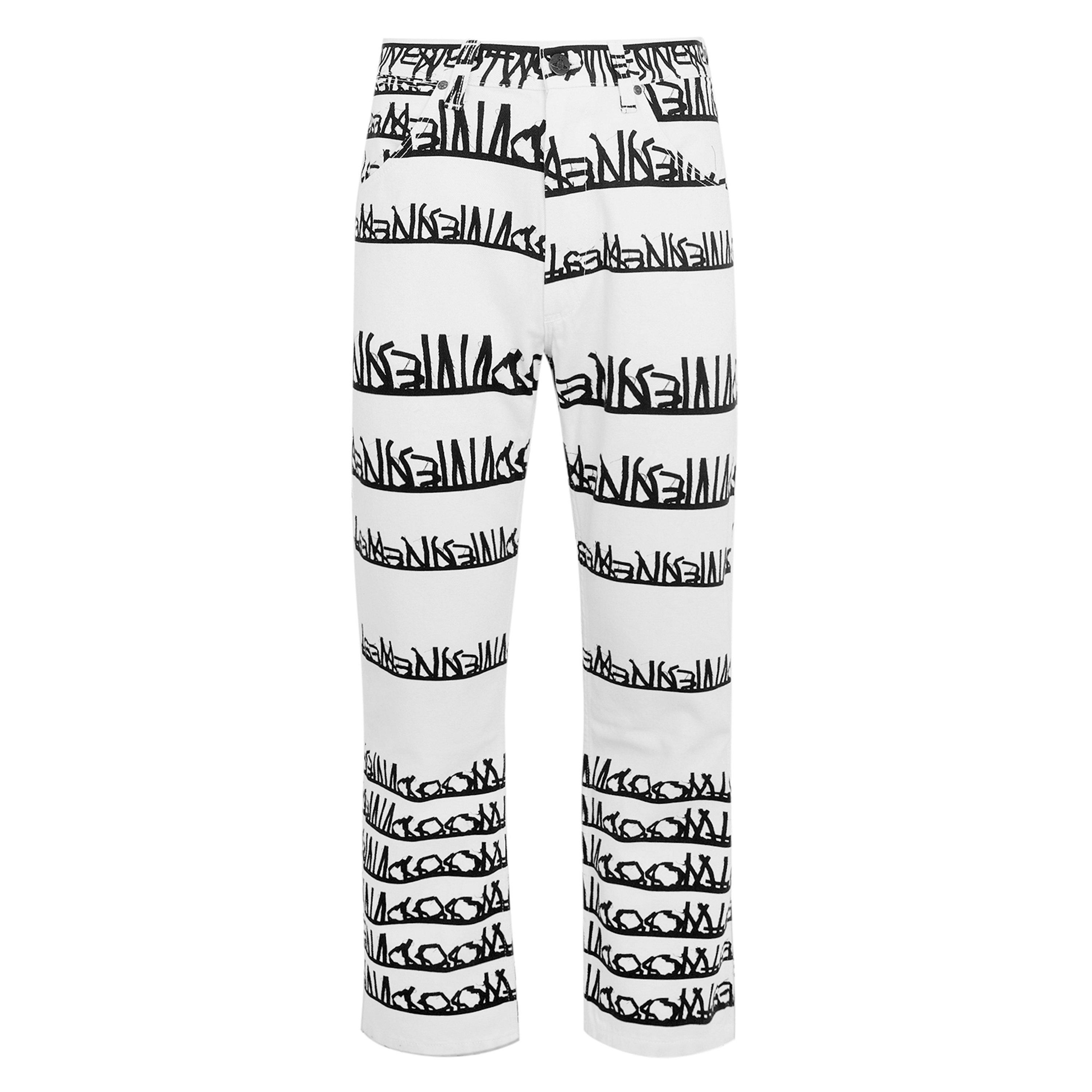 VW Print - Vivienne Westwood - Black And White Ranch Jeans - 5