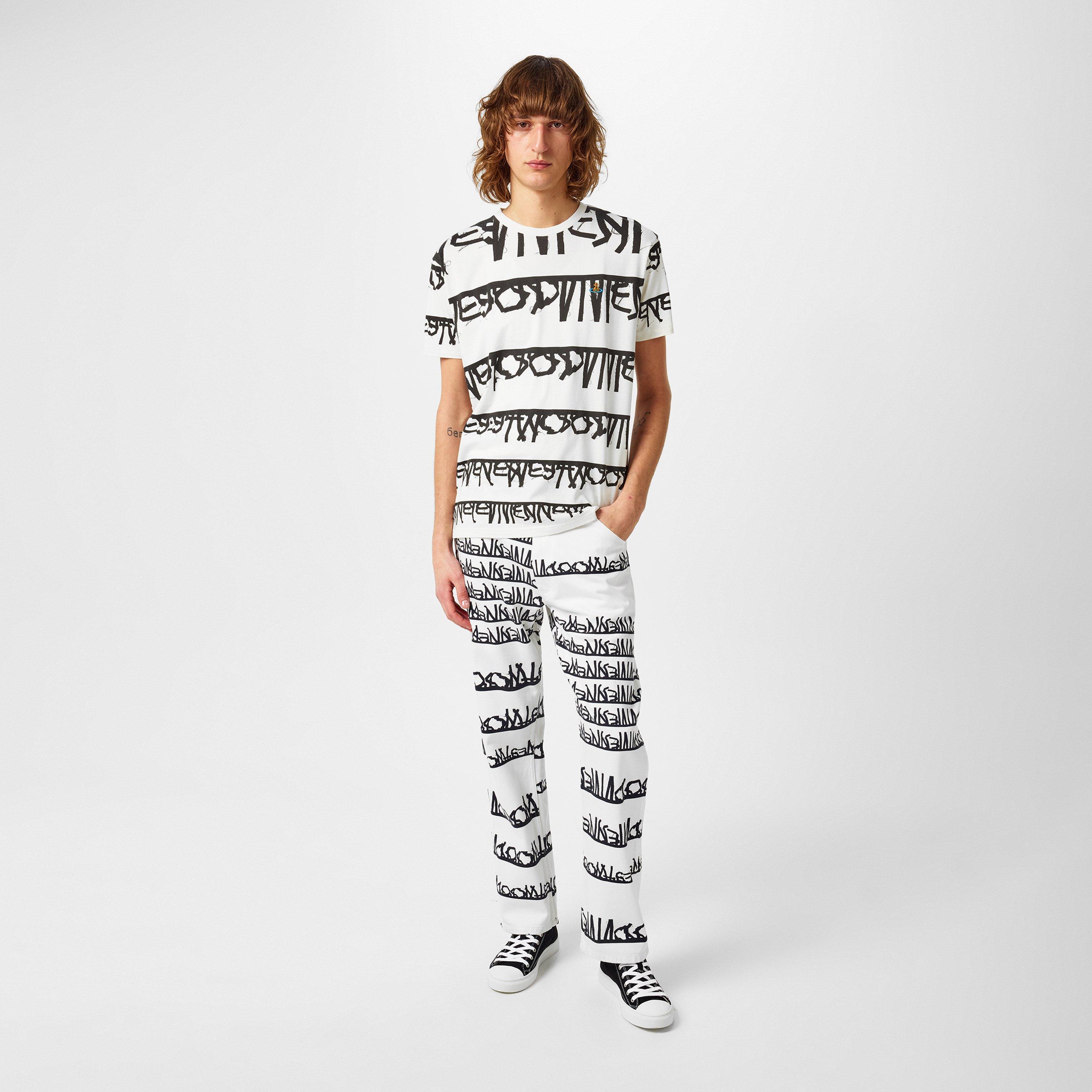 VW Print - Vivienne Westwood - Black And White Ranch Jeans - 4