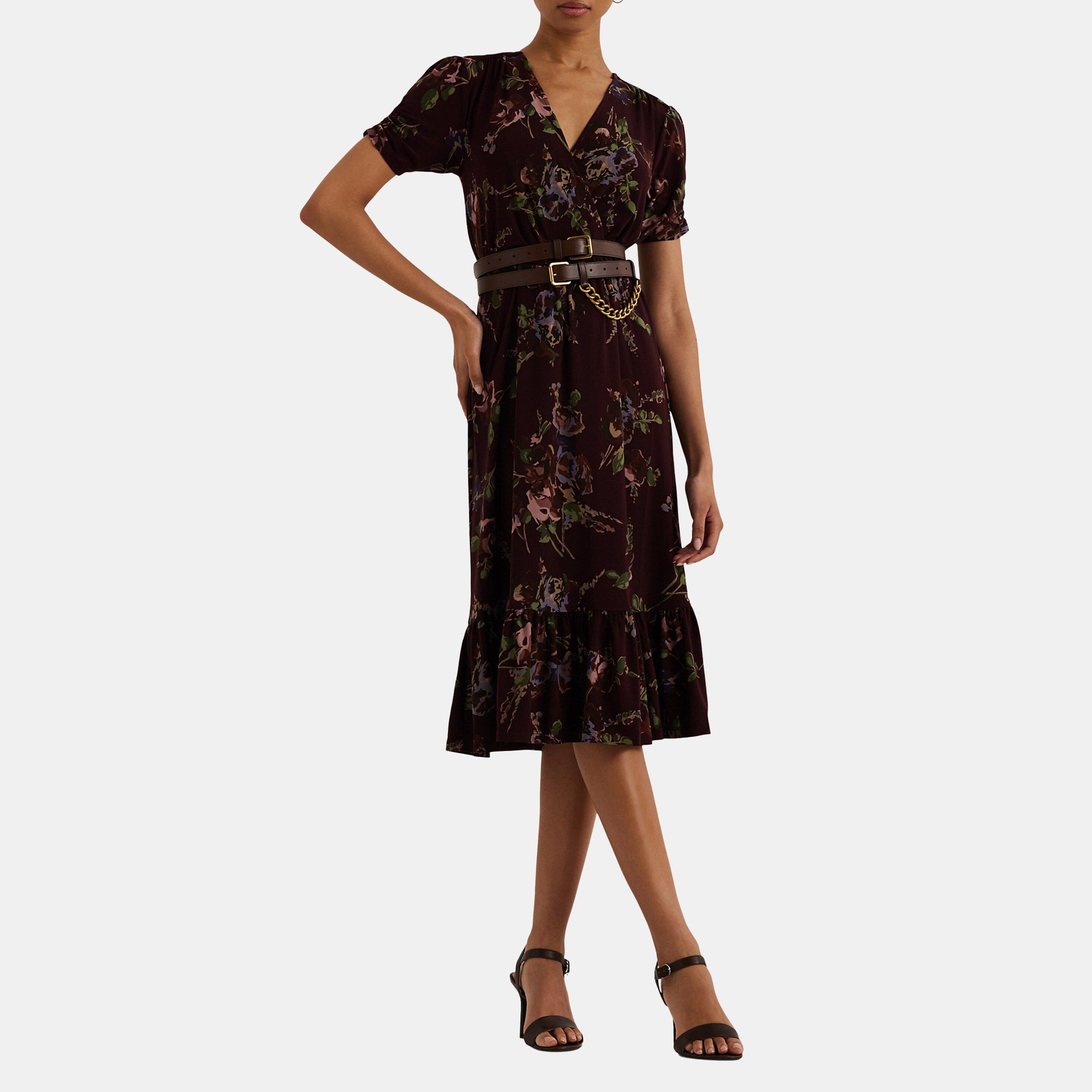 Burgundy Multi - Lauren by Ralph Lauren - Lalaine Dress - 2