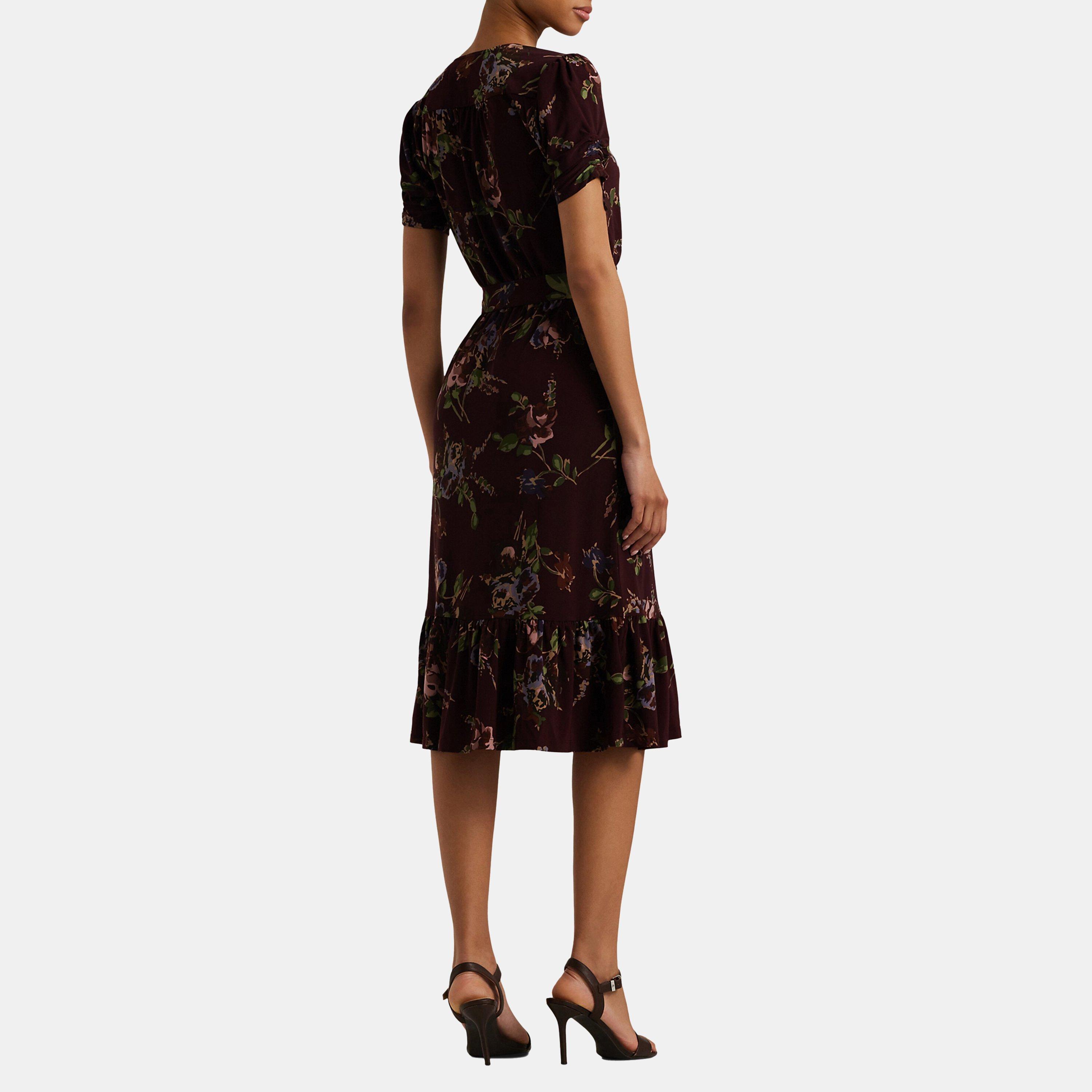 Burgundy Multi - Lauren by Ralph Lauren - Lalaine Dress - 3