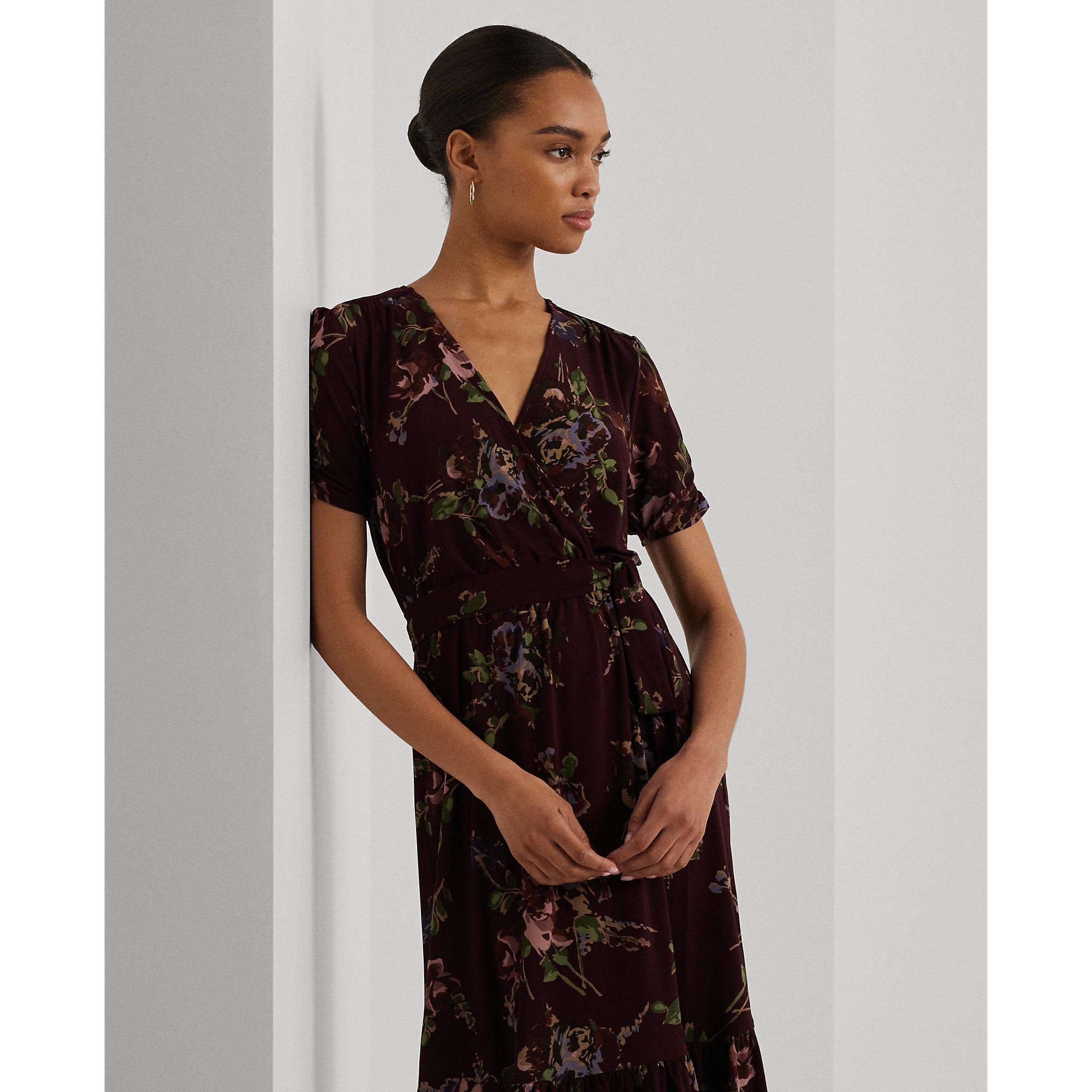 Burgundy Multi - Lauren by Ralph Lauren - Lalaine Dress - 4