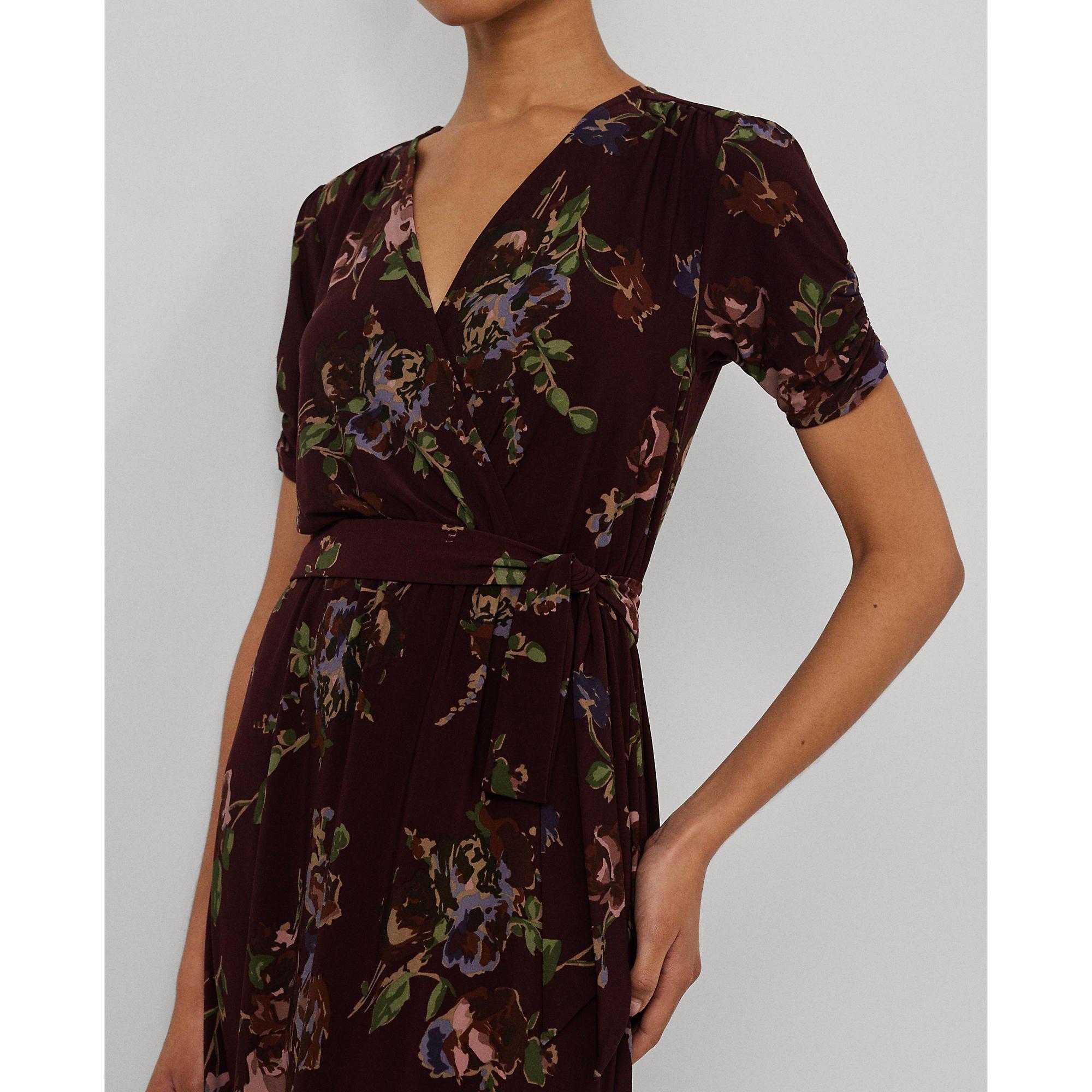 Burgundy Multi - Lauren by Ralph Lauren - Lalaine Dress - 5
