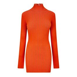 Off White Long Sleeve Vanise Mini Dress
