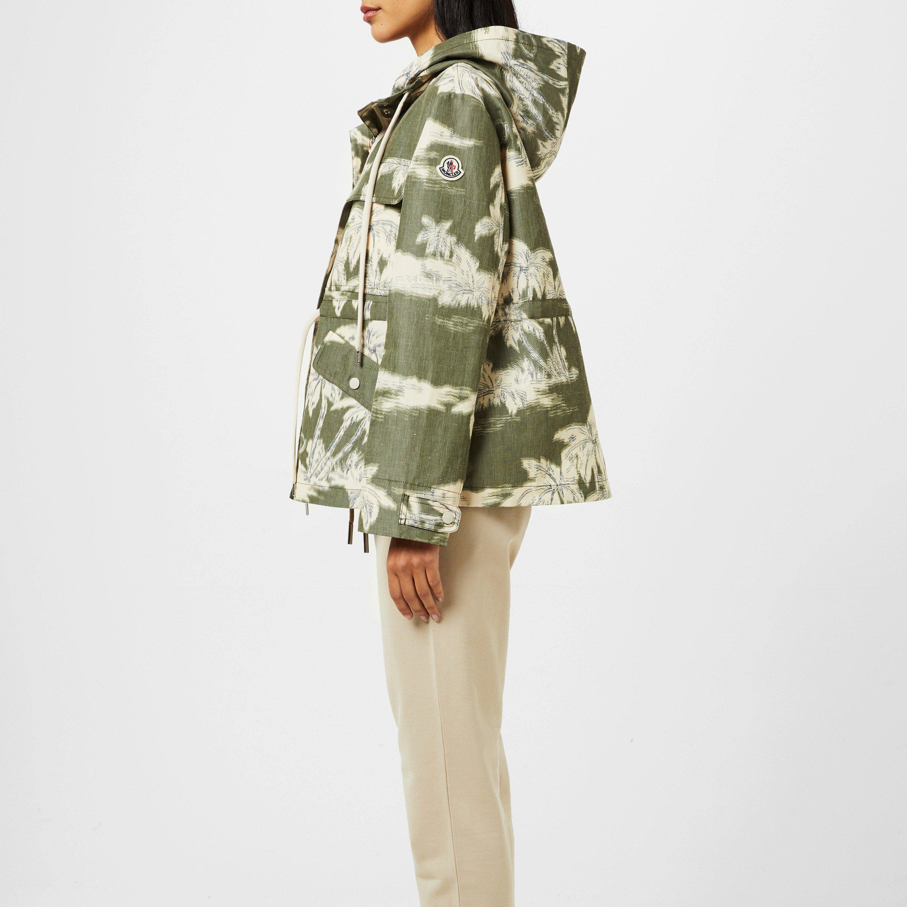 Camouflage F50 - Moncler - Women's Marpe Linen Detachable Hood Long Sleeve Parka - 2