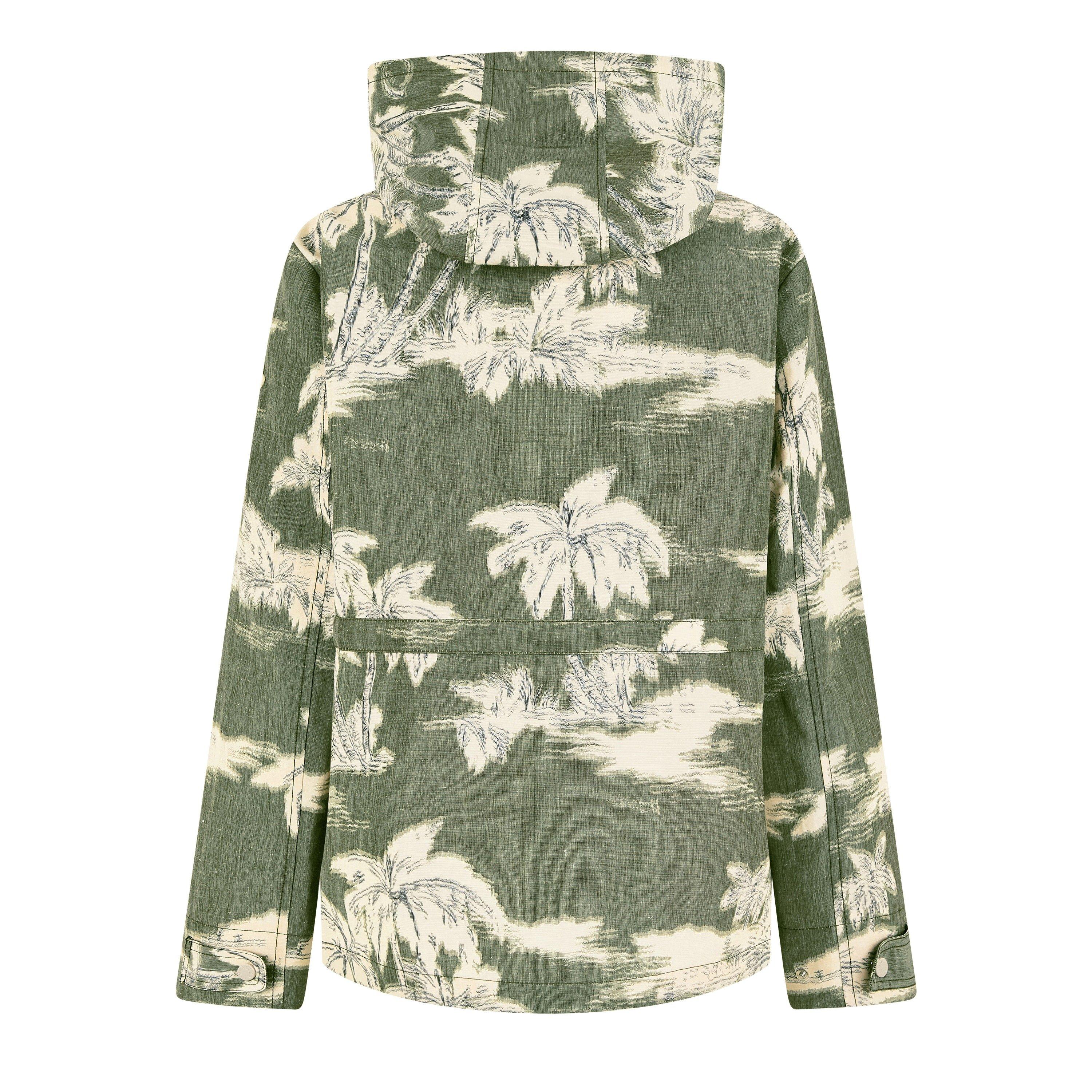 Camouflage F50 - Moncler - Women's Marpe Linen Detachable Hood Long Sleeve Parka - 6