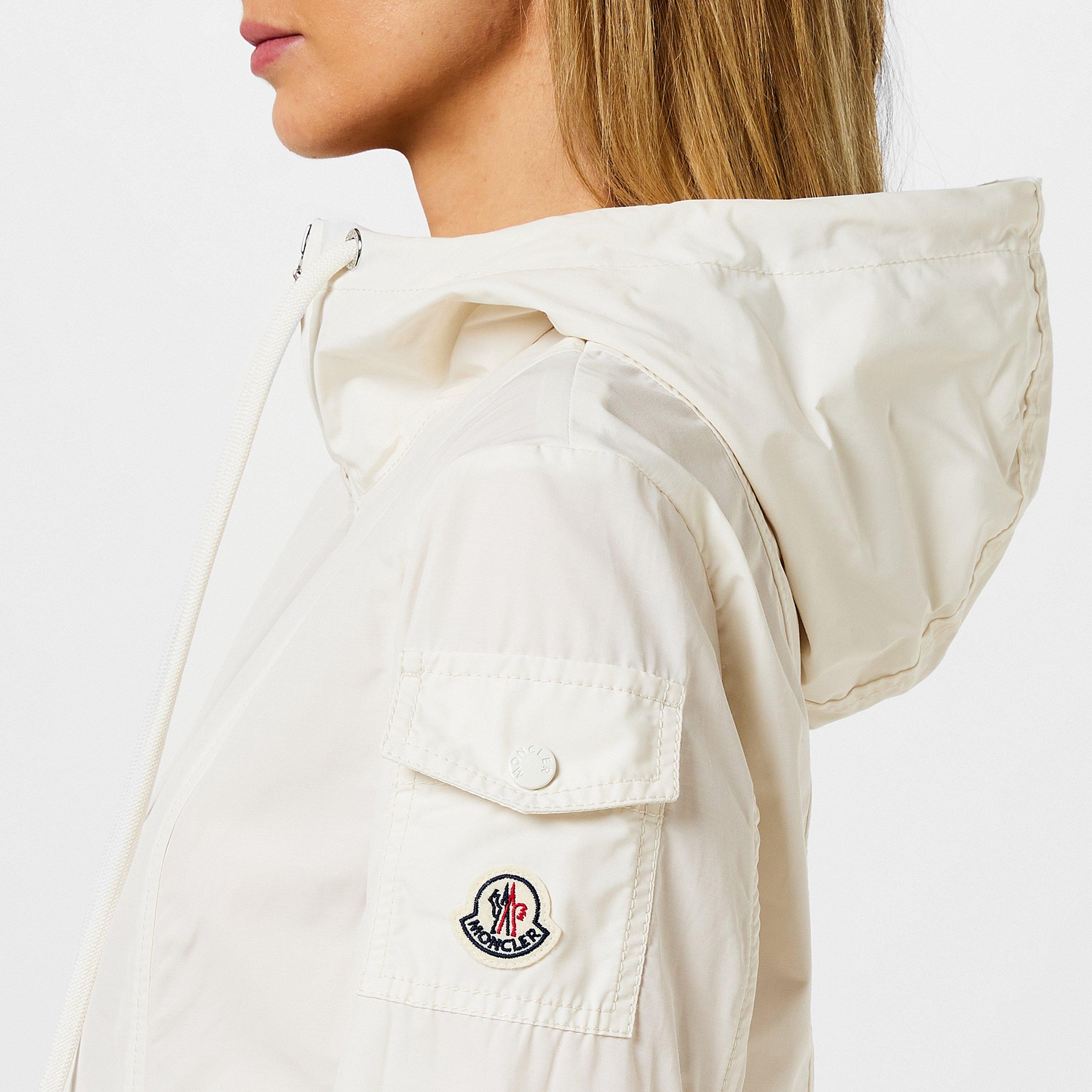 Moncler white parka on sale