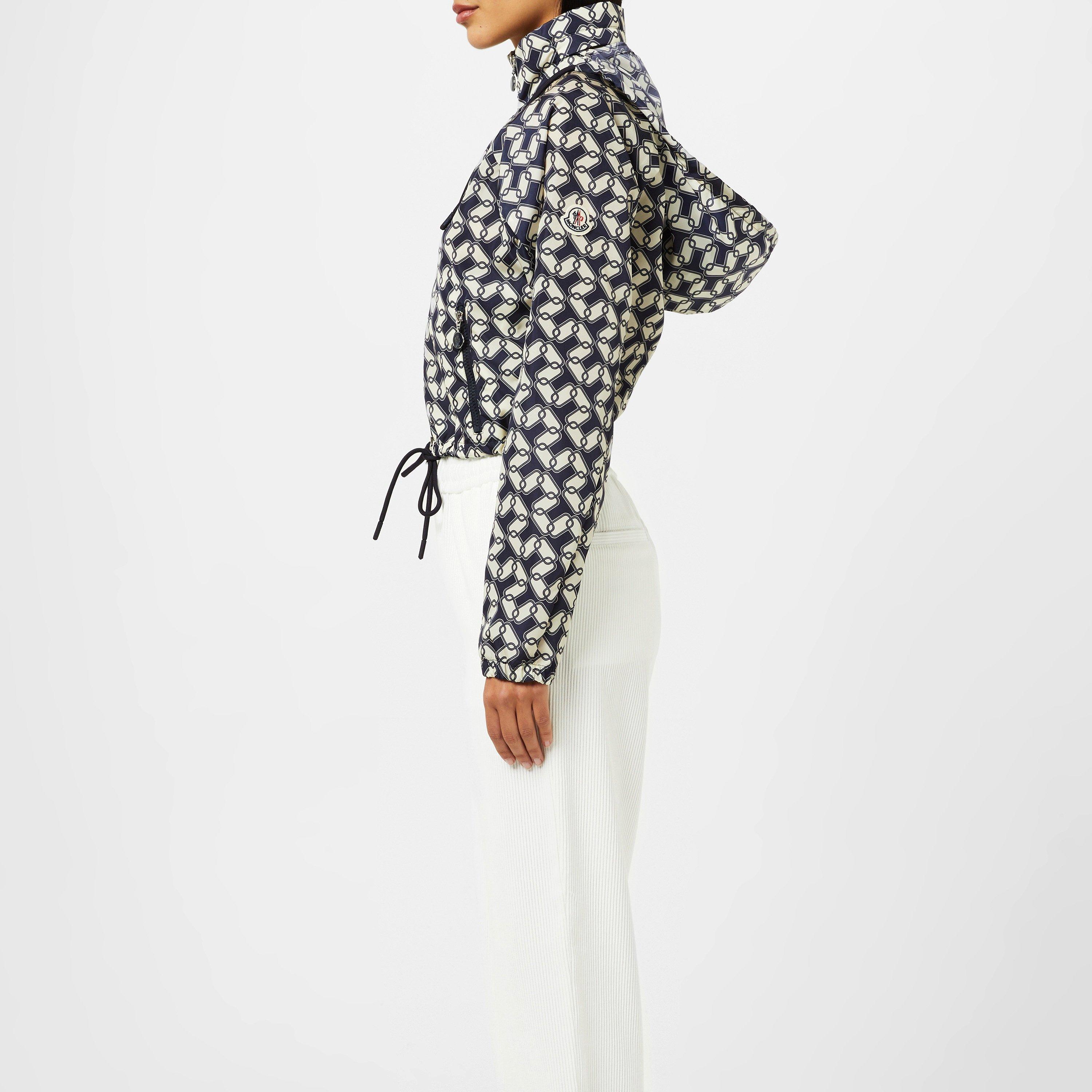 Blue/White F70 - Moncler - Women's Marpessa Cropped Long Sleeve Rain Anorak - 2