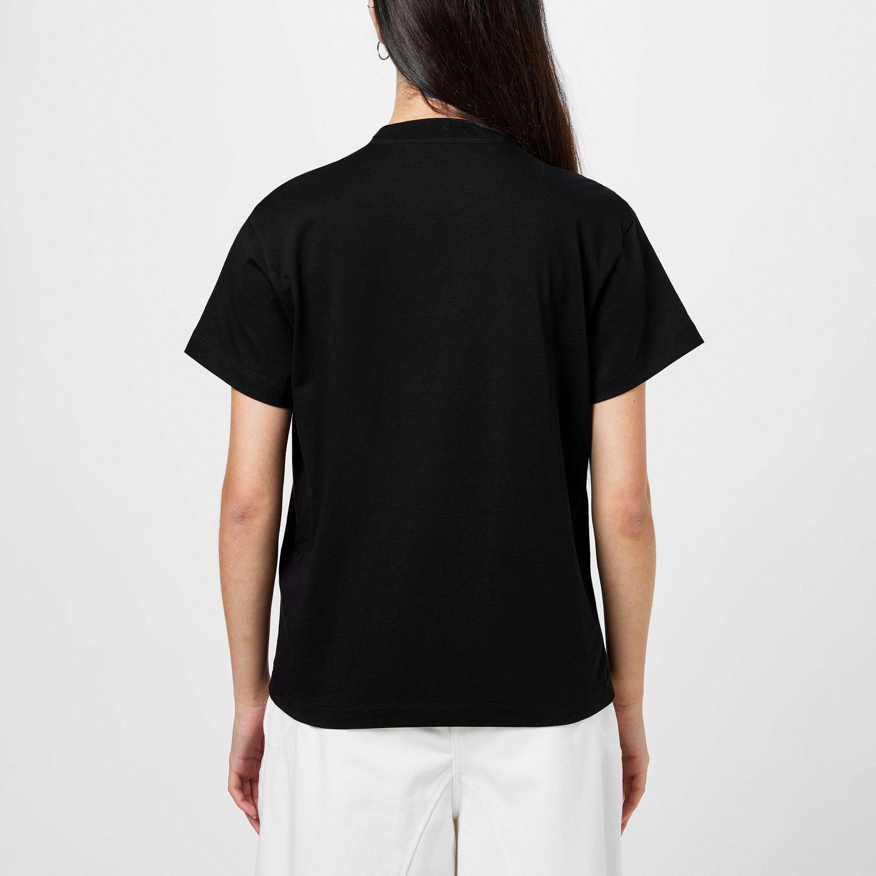 Black - Jil Sander - Women's Logo Patch Regular Fit T-Shirt - 3