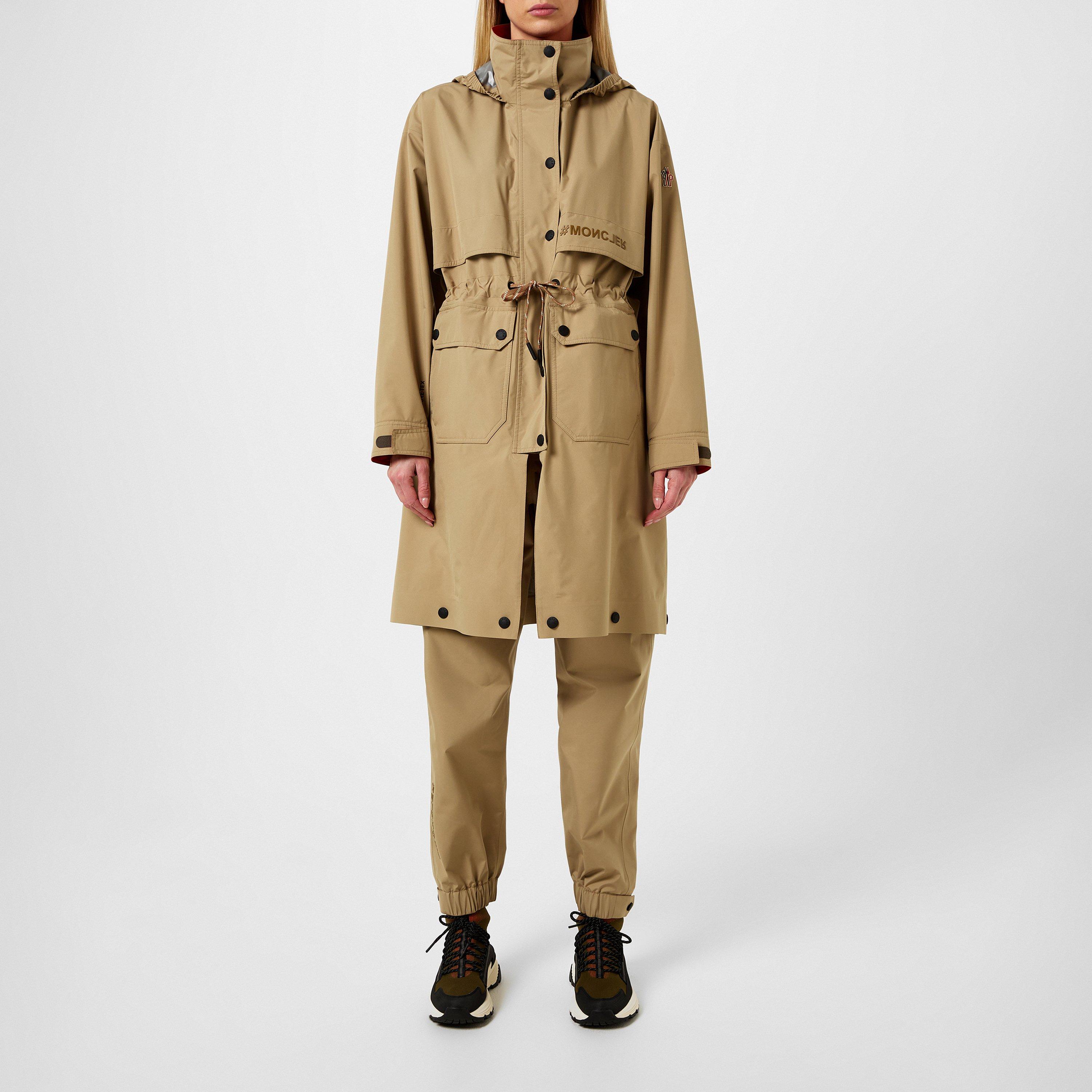 Beige 226 - Moncler Grenoble - Women's Seigne GORE-TEX Waterproof Windproof Hooded Mid-Length Parka - 1