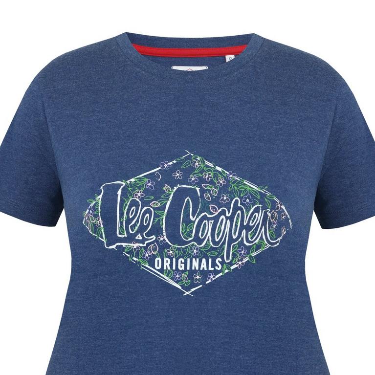 Marine chiné - Lee Cooper - Lee Classic T Shirt Ladies - 4