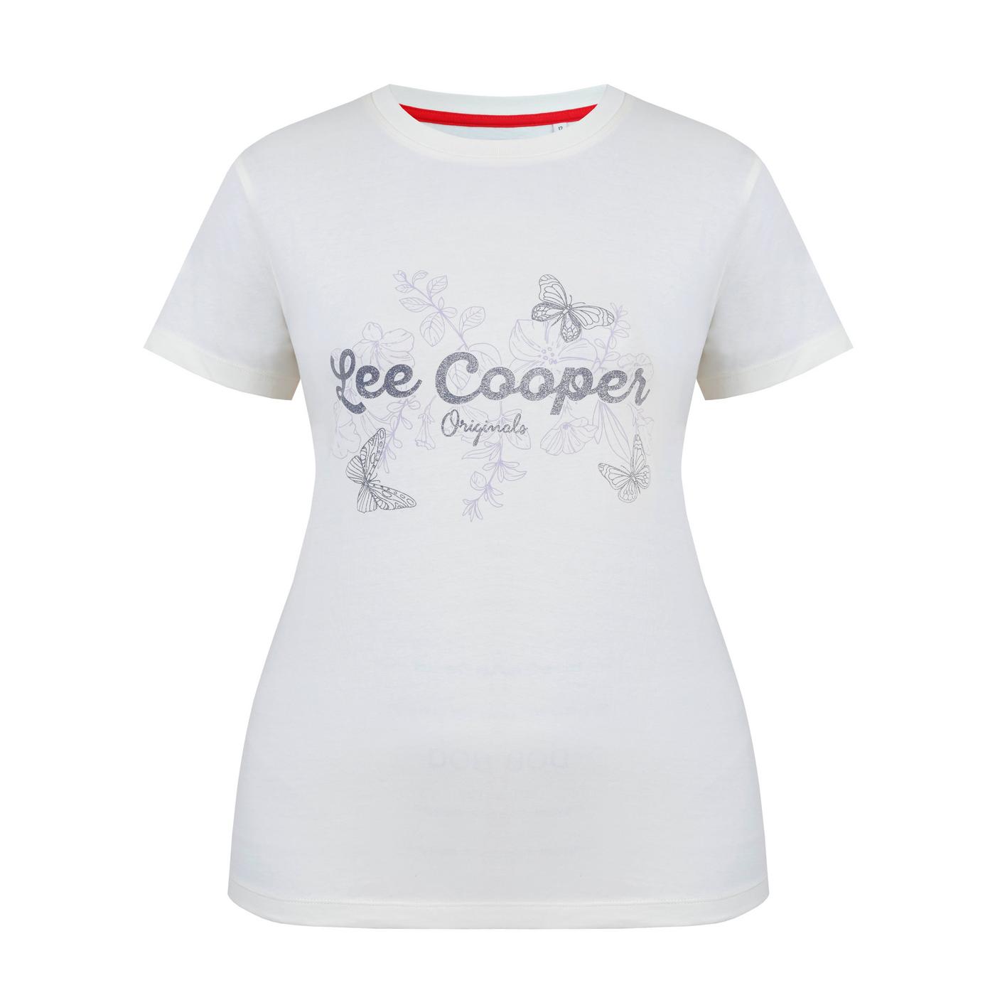 Lee Cooper T-Shirt Fille Col Rond Manches Courtes - 100% Coton