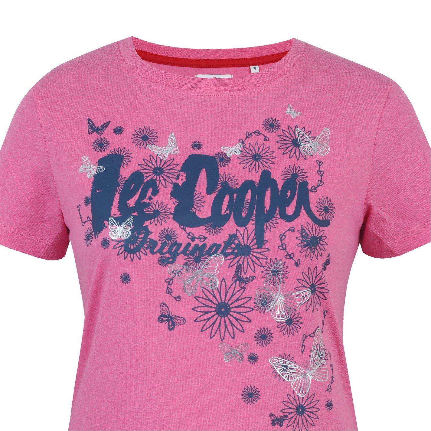 Pink Marl - Lee Cooper - LeeCooper Classic T Shirt Ladies - 3