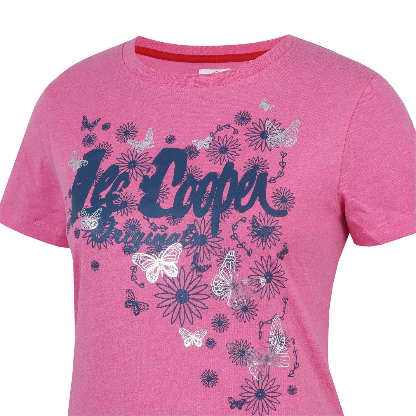 Pink Marl - Lee Cooper - LeeCooper Classic T Shirt Ladies - 4