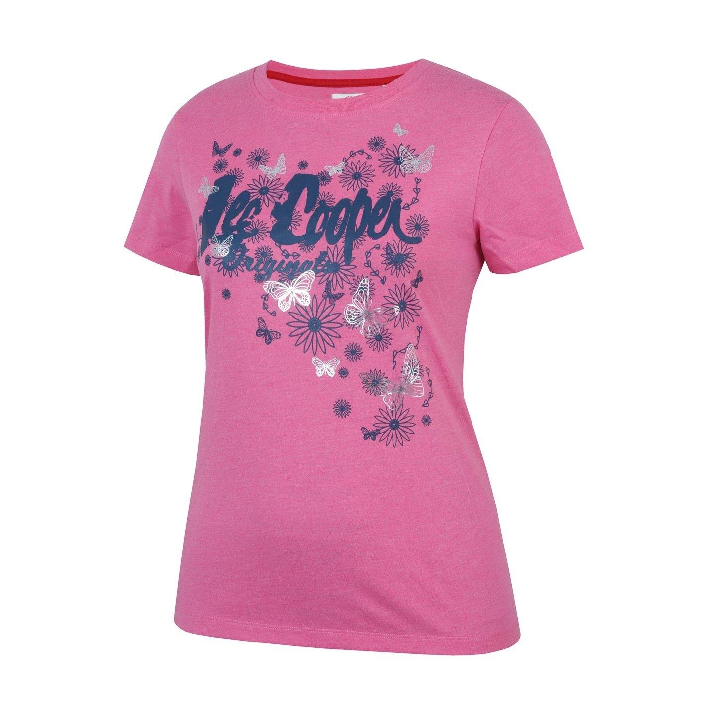 Pink Marl - Lee Cooper - LeeCooper Classic T Shirt Ladies - 5