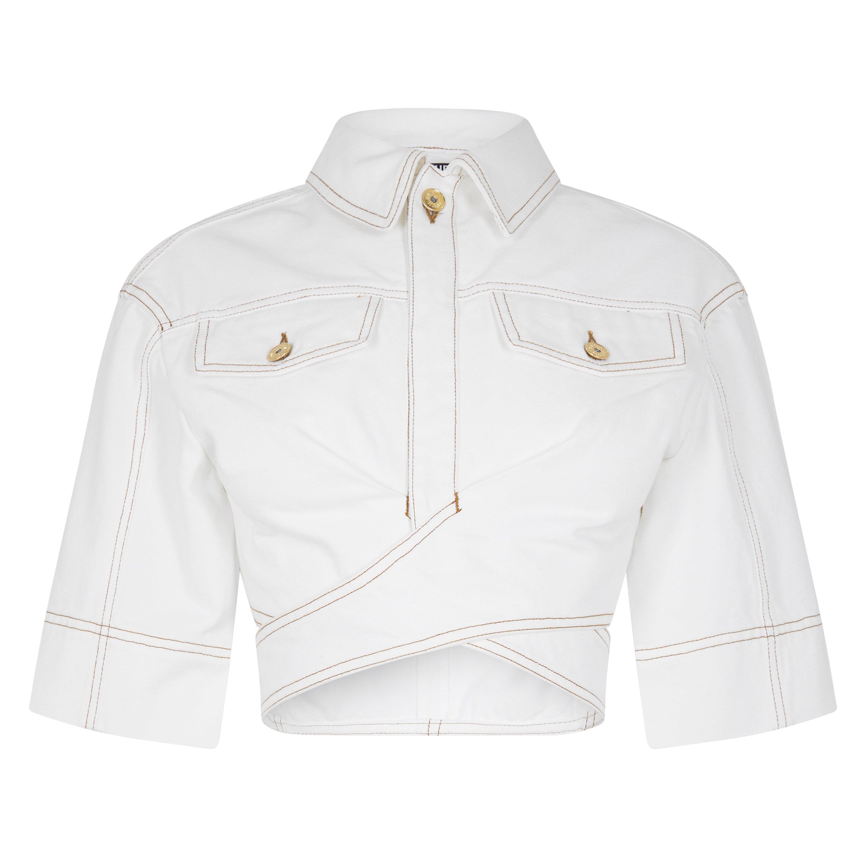 Off White/Tabac - Jacquemus - De-Nîmes Denim Top - 1