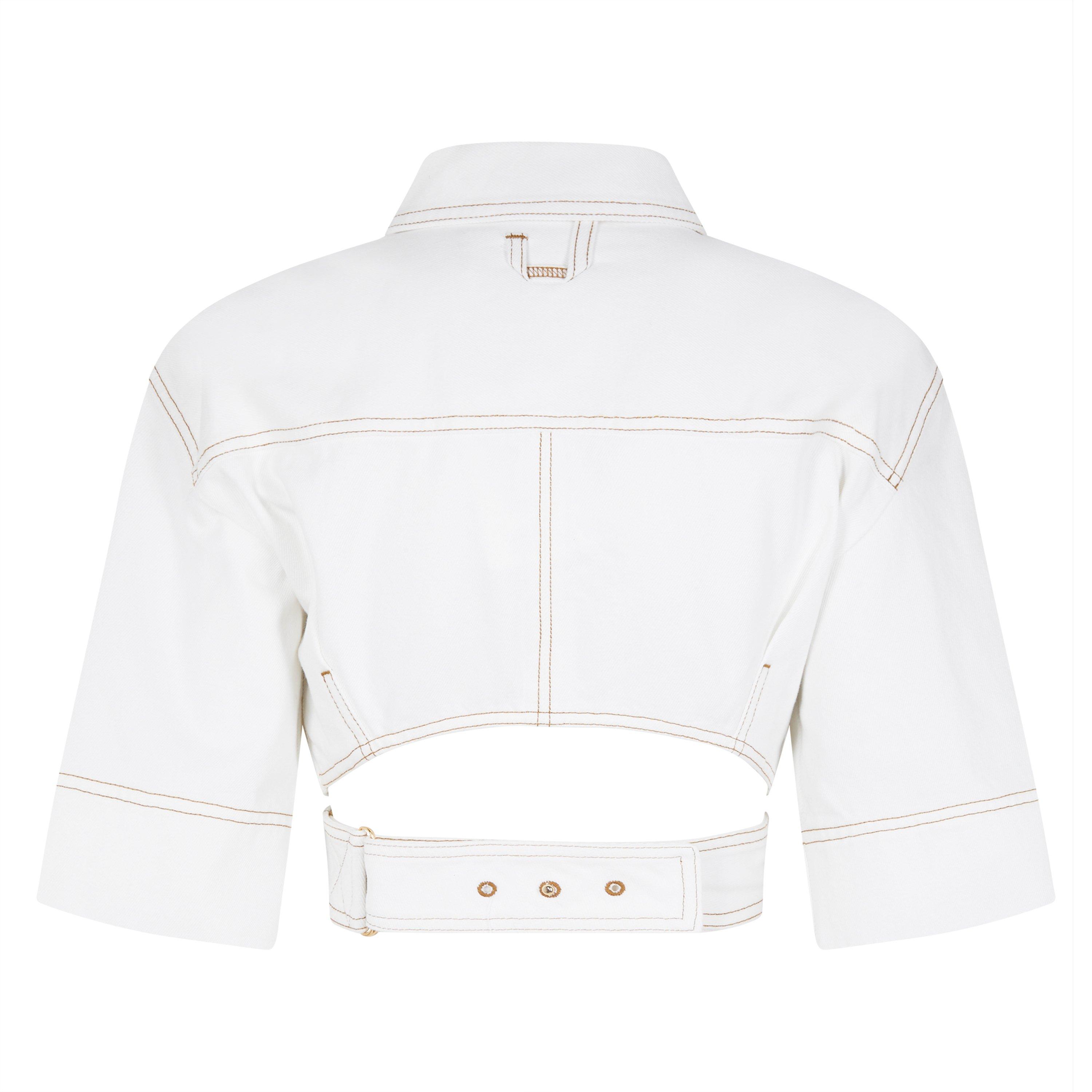 Off White/Tabac - Jacquemus - De-Nîmes Denim Top - 6
