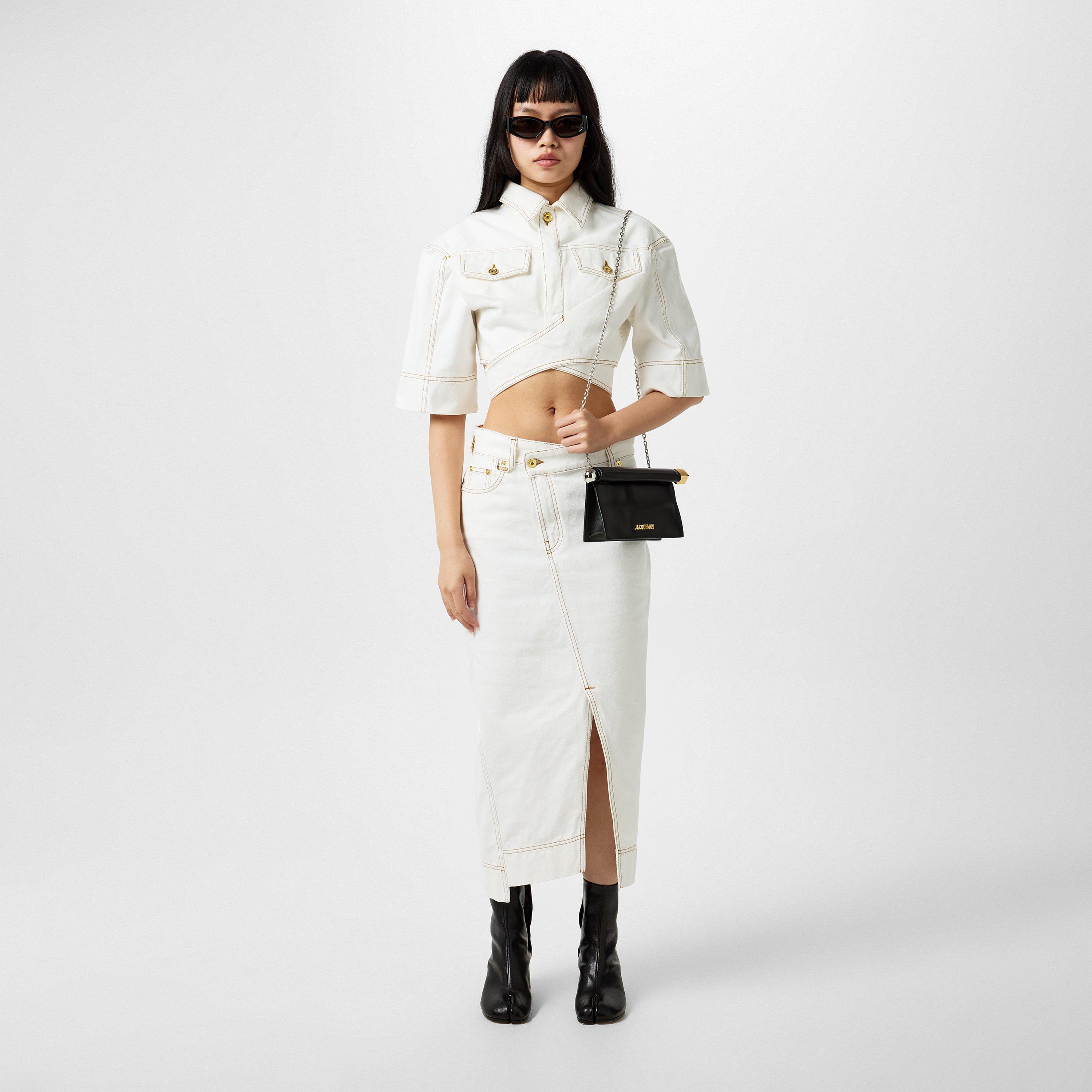 Off White/Tabac - Jacquemus - De-Nîmes Denim Top - 4