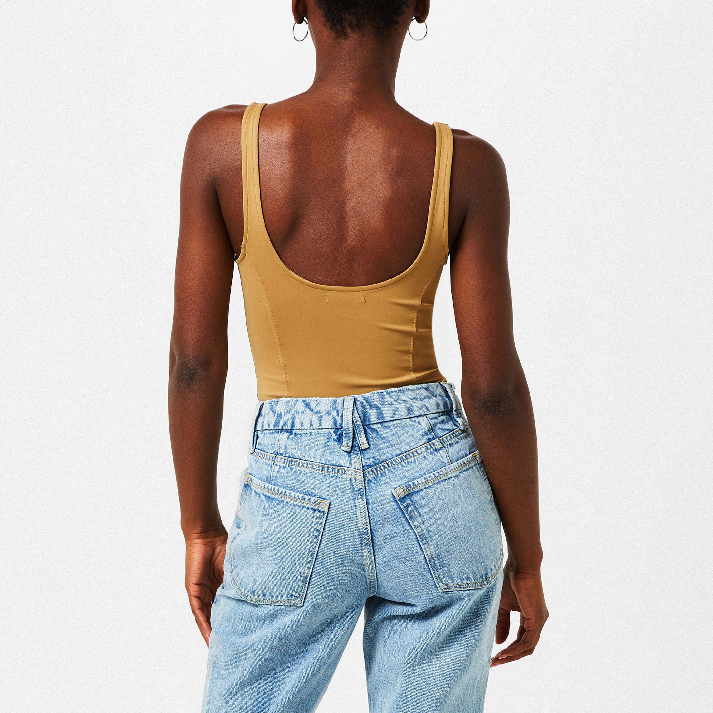 Pecan 001 - Good American - Scuba U Ring Corset Bodysuit - 2