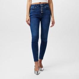 Good American Waist Exposed Button Jeans