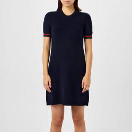 Gucci Extra Fine Wool Dress With Web