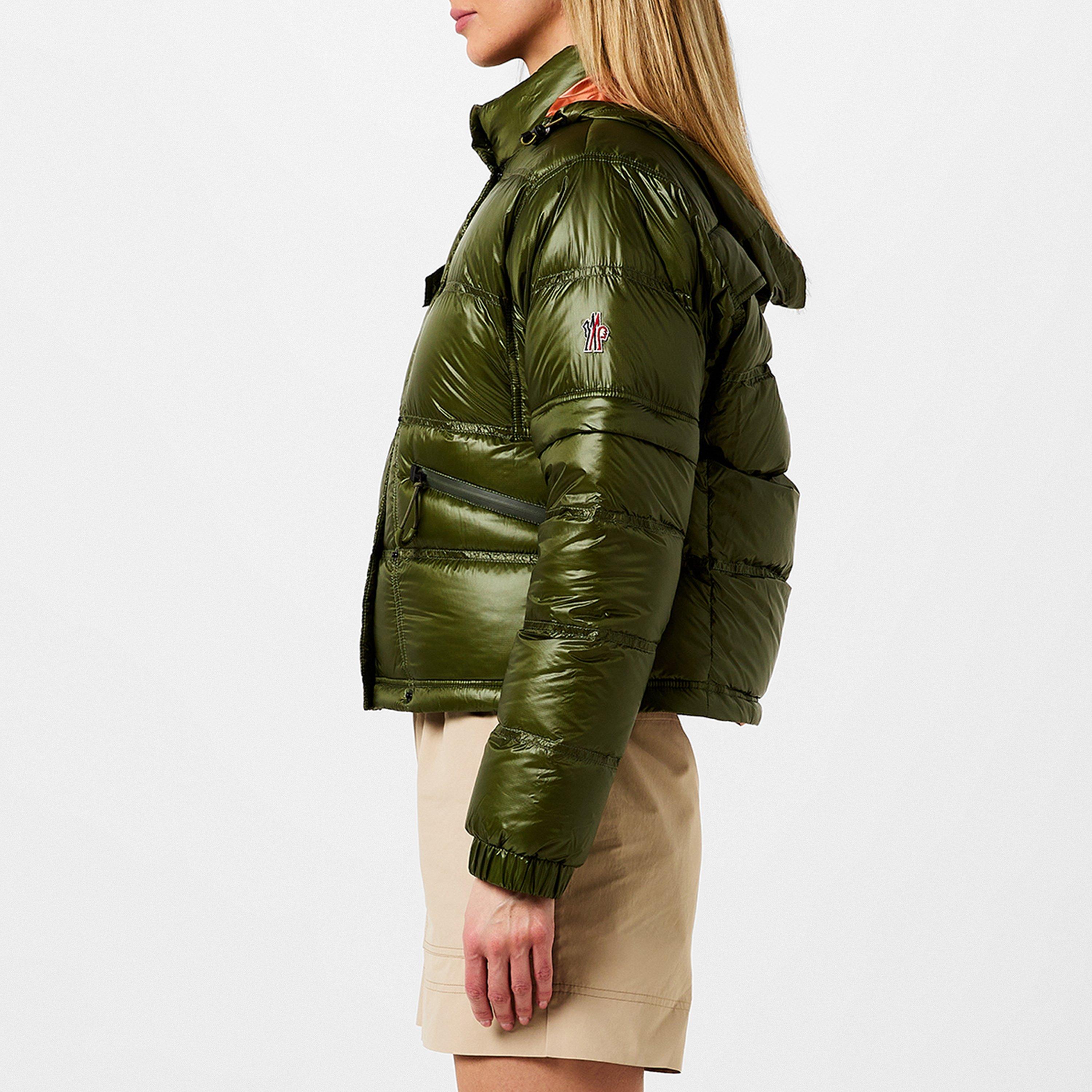 Green 817 - Moncler Grenoble - Women's Mauduit Quilted Goose Down Long Sleeve Bomber Jacket - 2