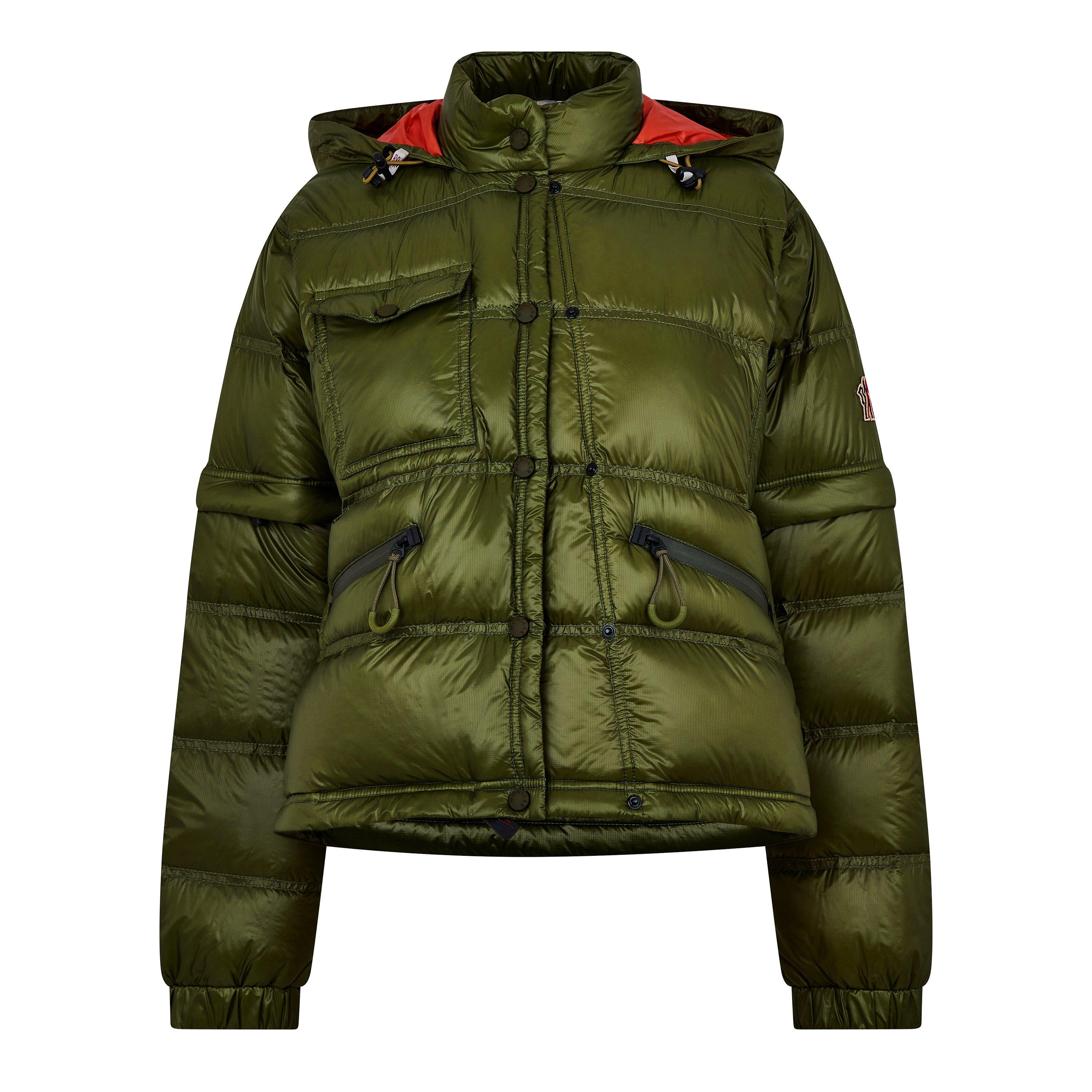 Green 817 - Moncler Grenoble - Women's Mauduit Quilted Goose Down Long Sleeve Bomber Jacket - 5